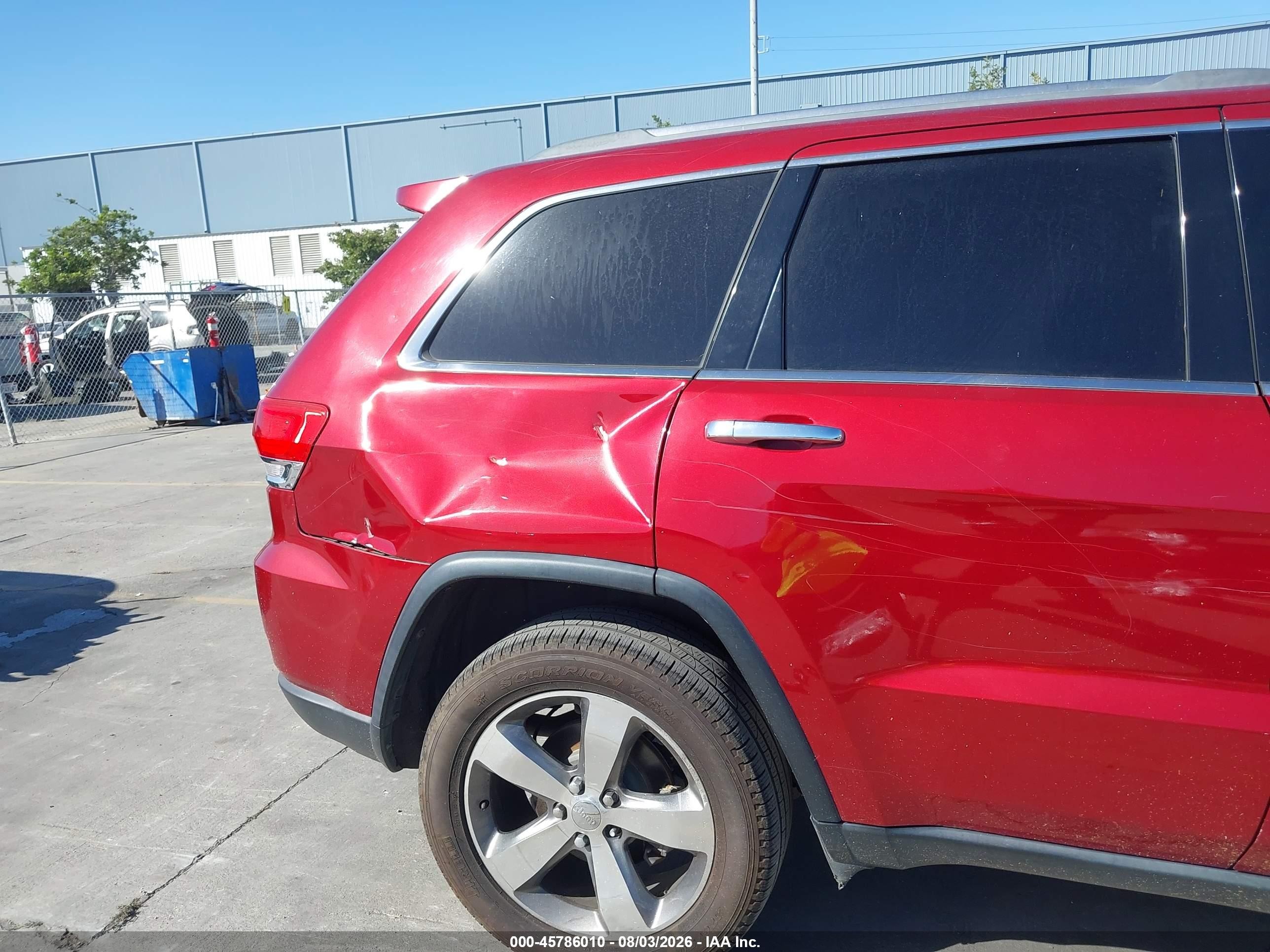 2014 Jeep Grand Cherokee Limited Red vin: 1C4RJFBG5EC102112