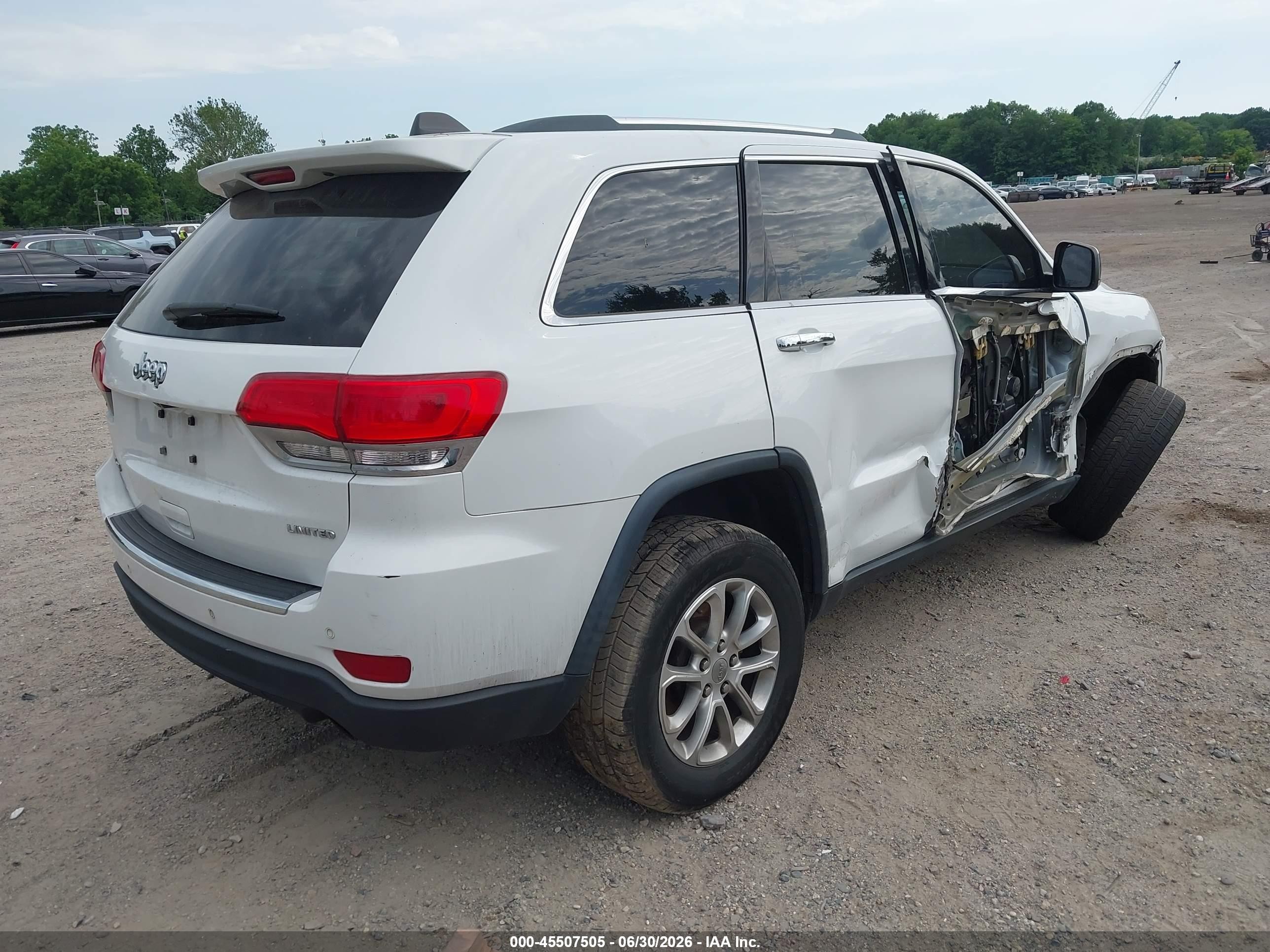 2014 Jeep Grand Cherokee Limited White vin: 1C4RJFBG5EC132579