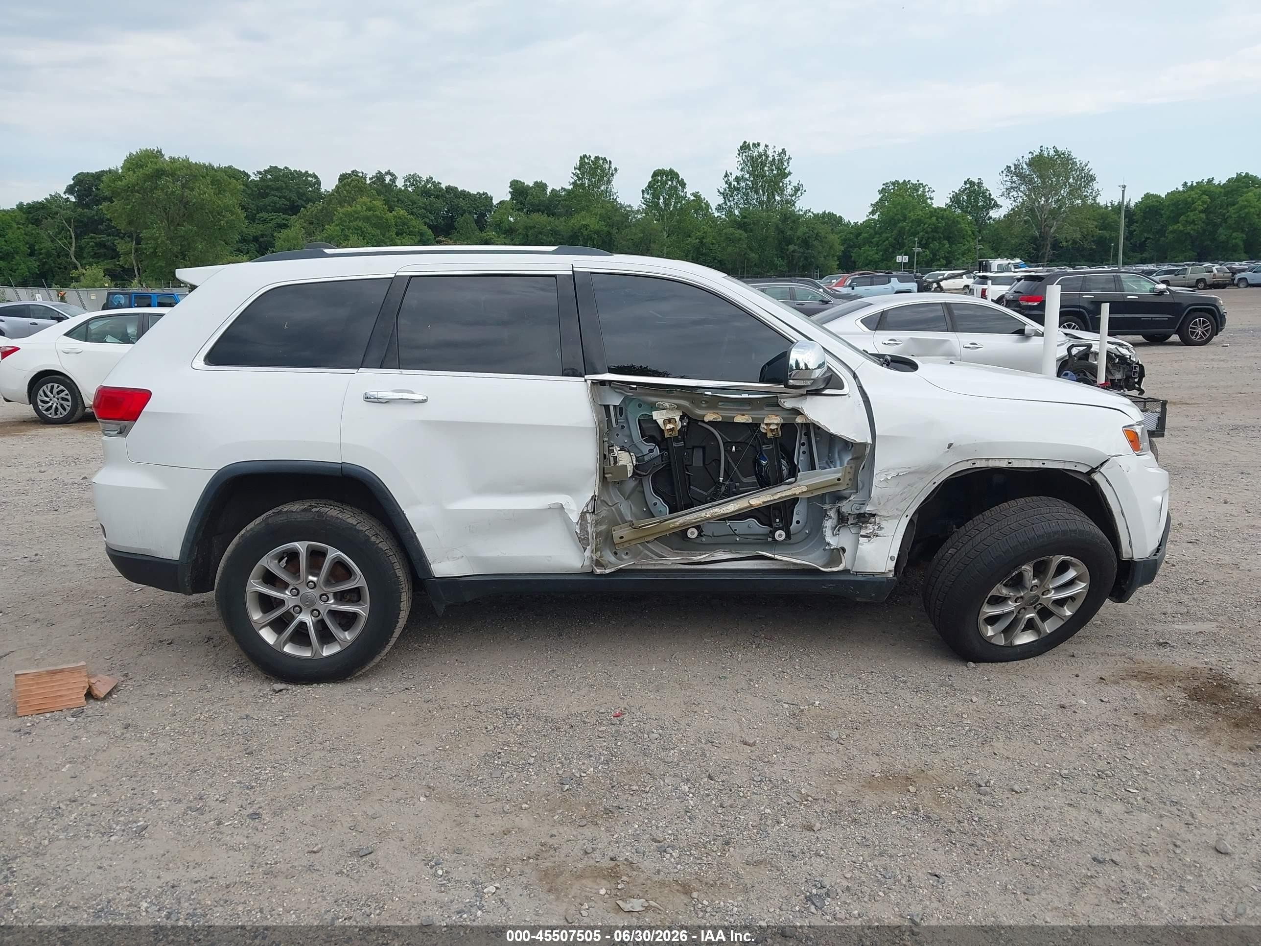 2014 Jeep Grand Cherokee Limited White vin: 1C4RJFBG5EC132579