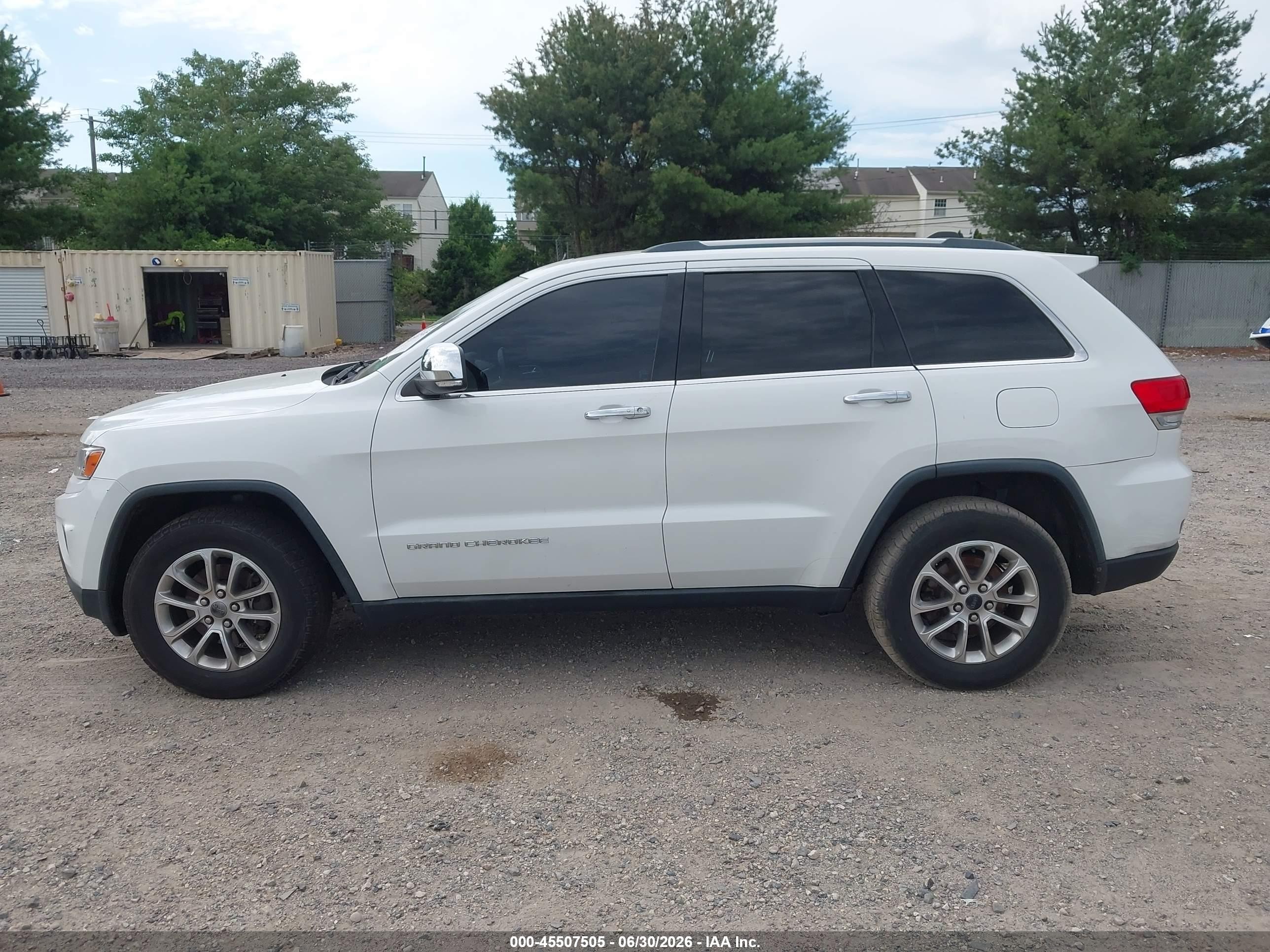 2014 Jeep Grand Cherokee Limited White vin: 1C4RJFBG5EC132579