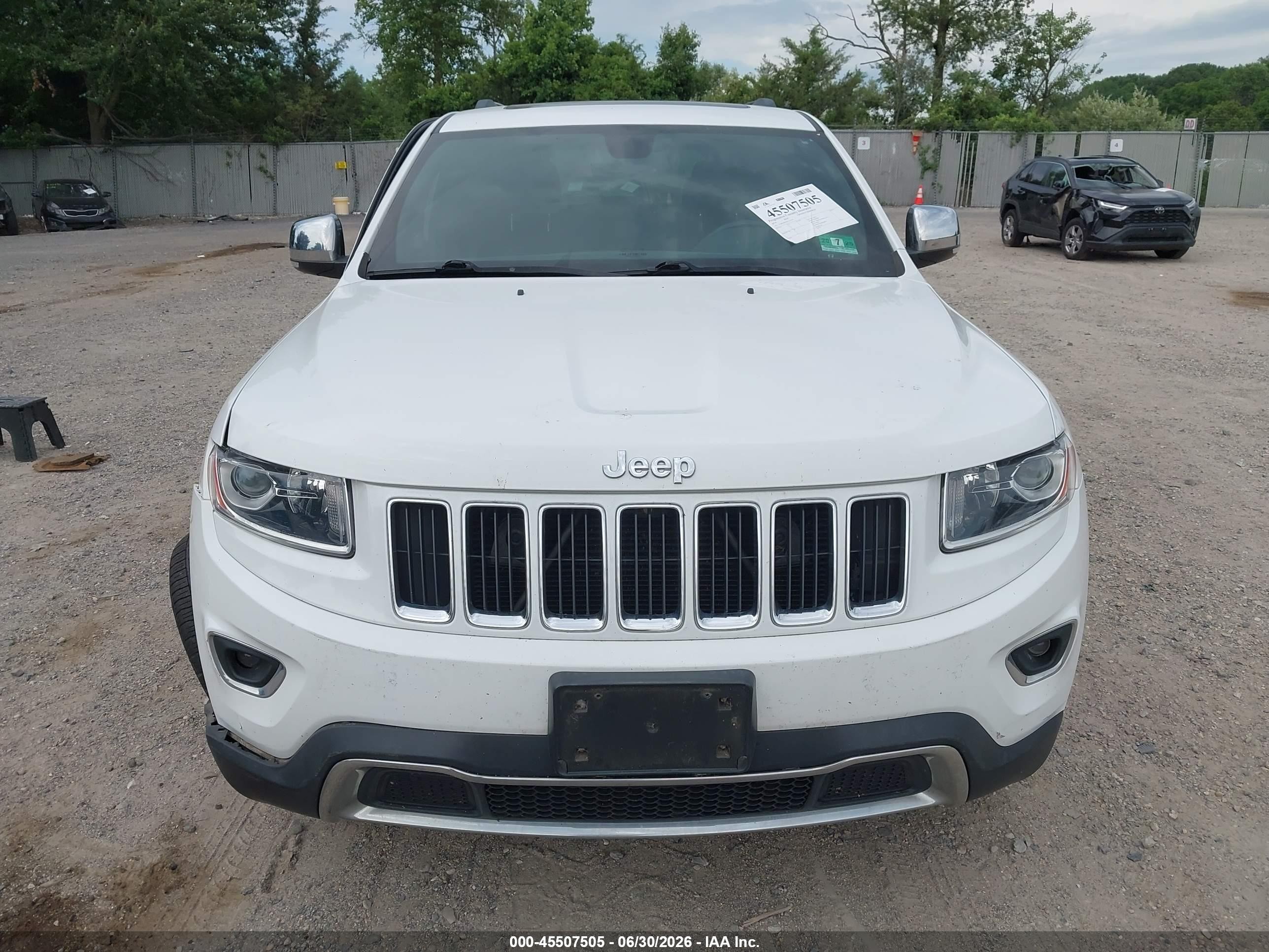 2014 Jeep Grand Cherokee Limited White vin: 1C4RJFBG5EC132579