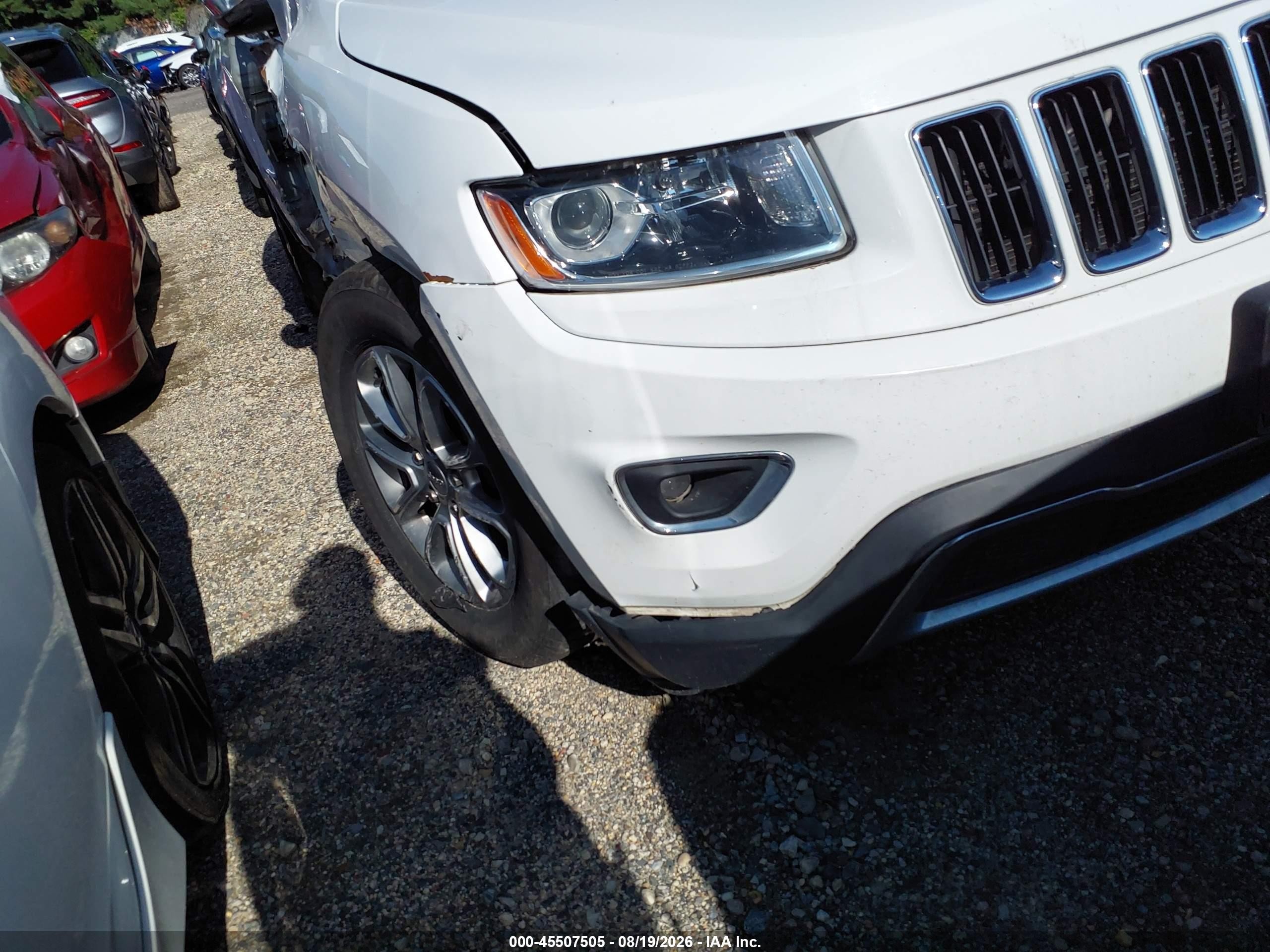 2014 Jeep Grand Cherokee Limited White vin: 1C4RJFBG5EC132579