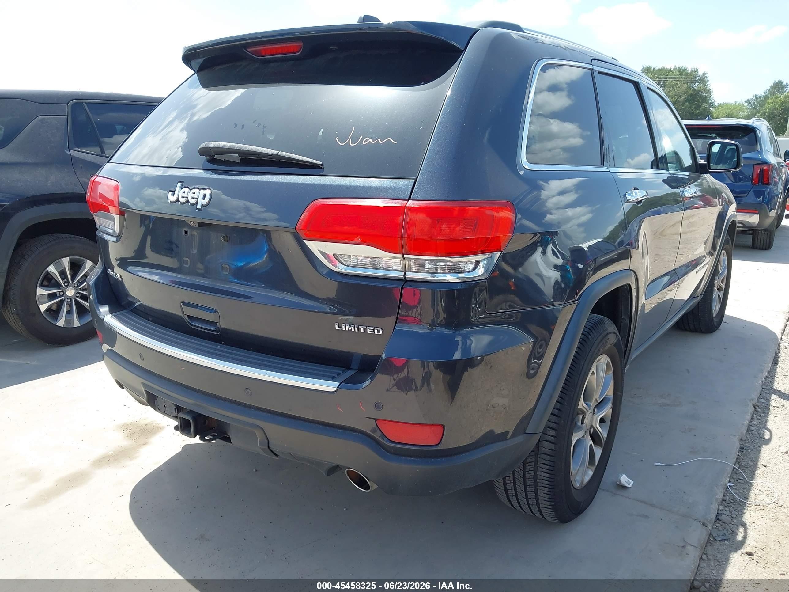 2014 Jeep Grand Cherokee Limited Gray vin: 1C4RJFBG5EC133392
