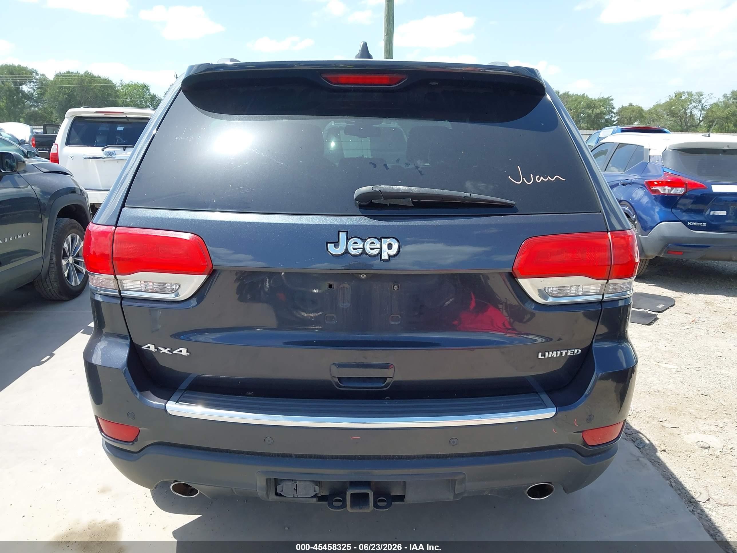 2014 Jeep Grand Cherokee Limited Gray vin: 1C4RJFBG5EC133392
