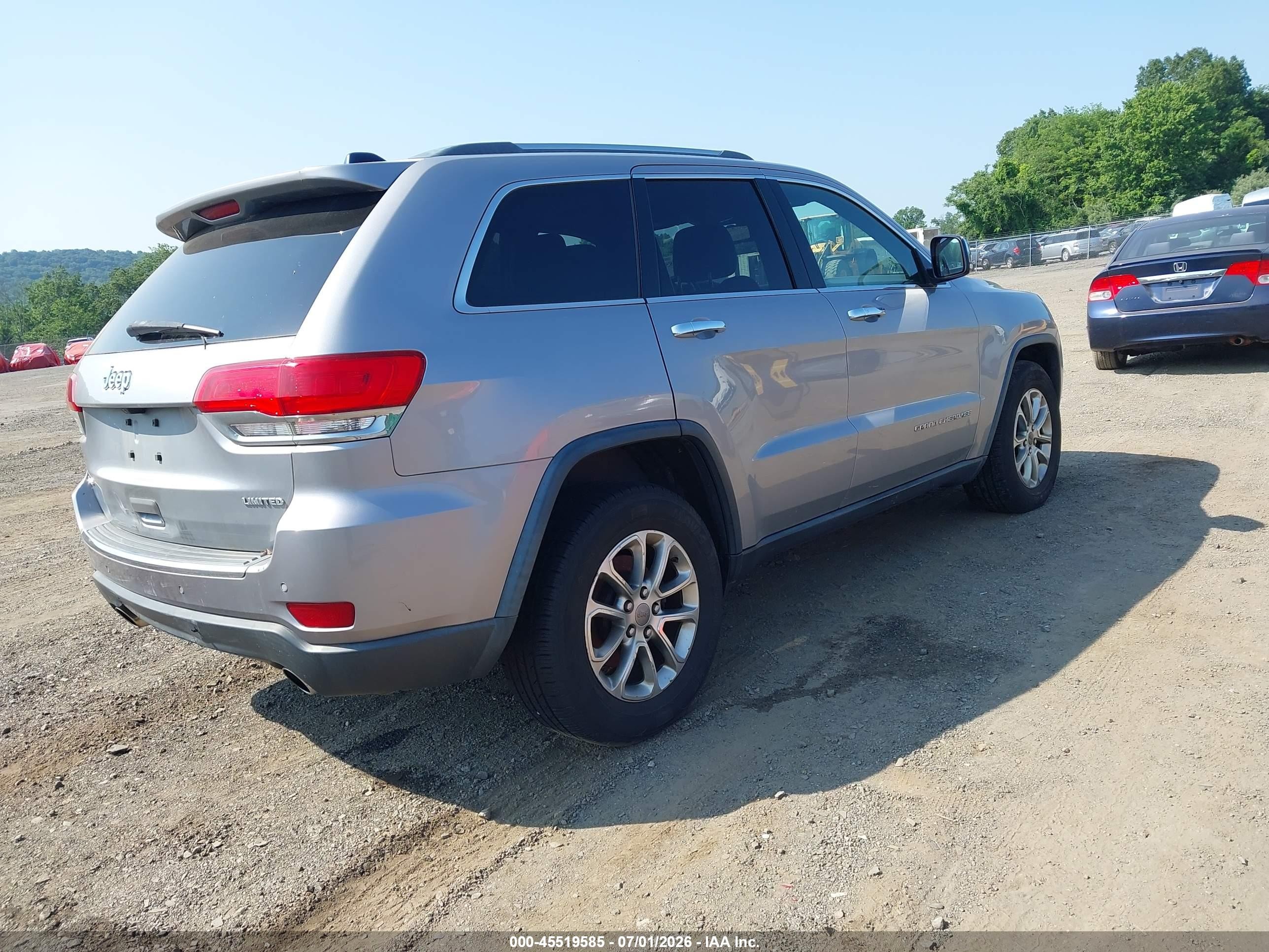 2014 Jeep Grand Cherokee Limited Silver vin: 1C4RJFBG5EC163279