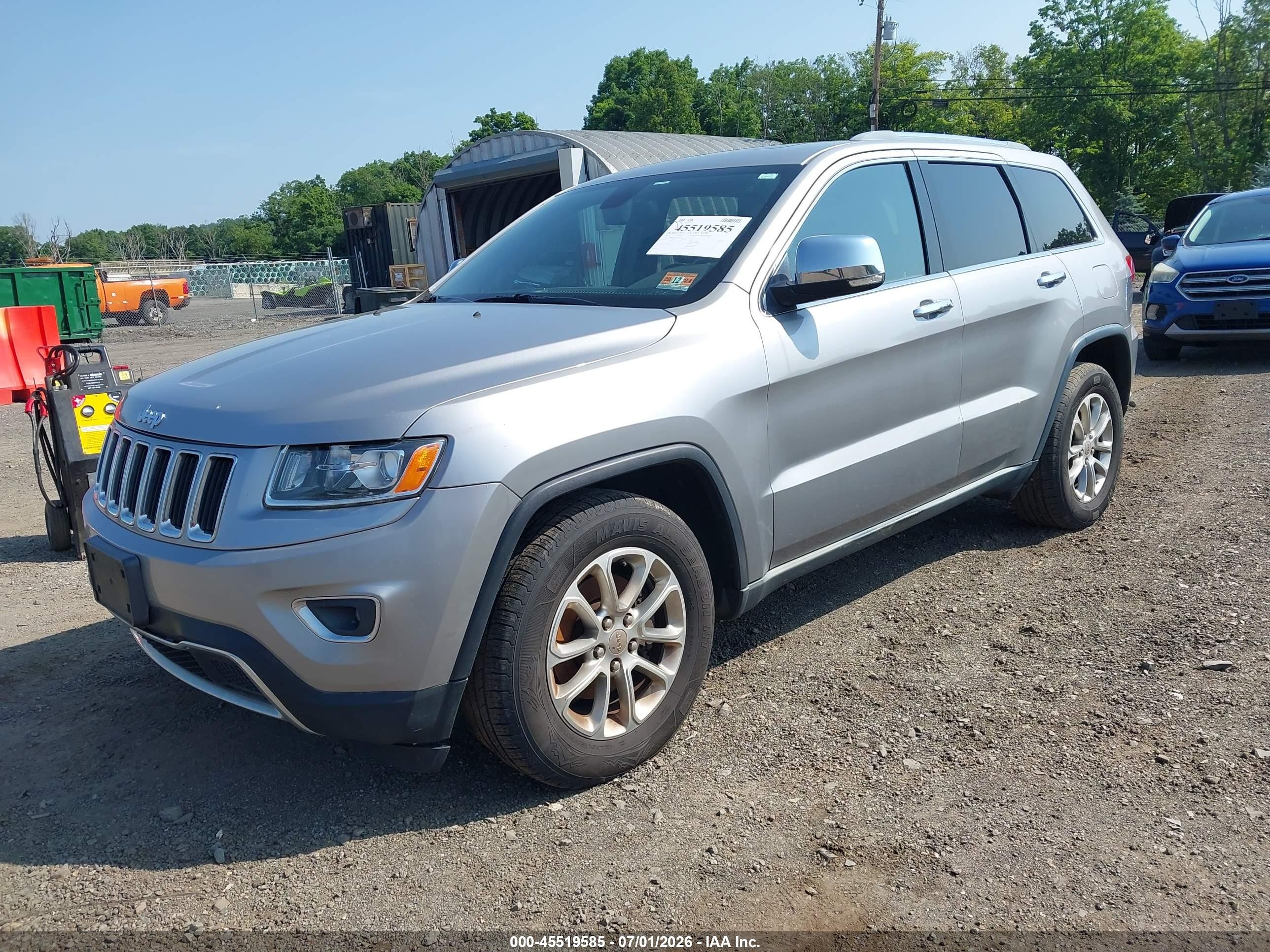 2014 Jeep Grand Cherokee Limited Silver vin: 1C4RJFBG5EC163279