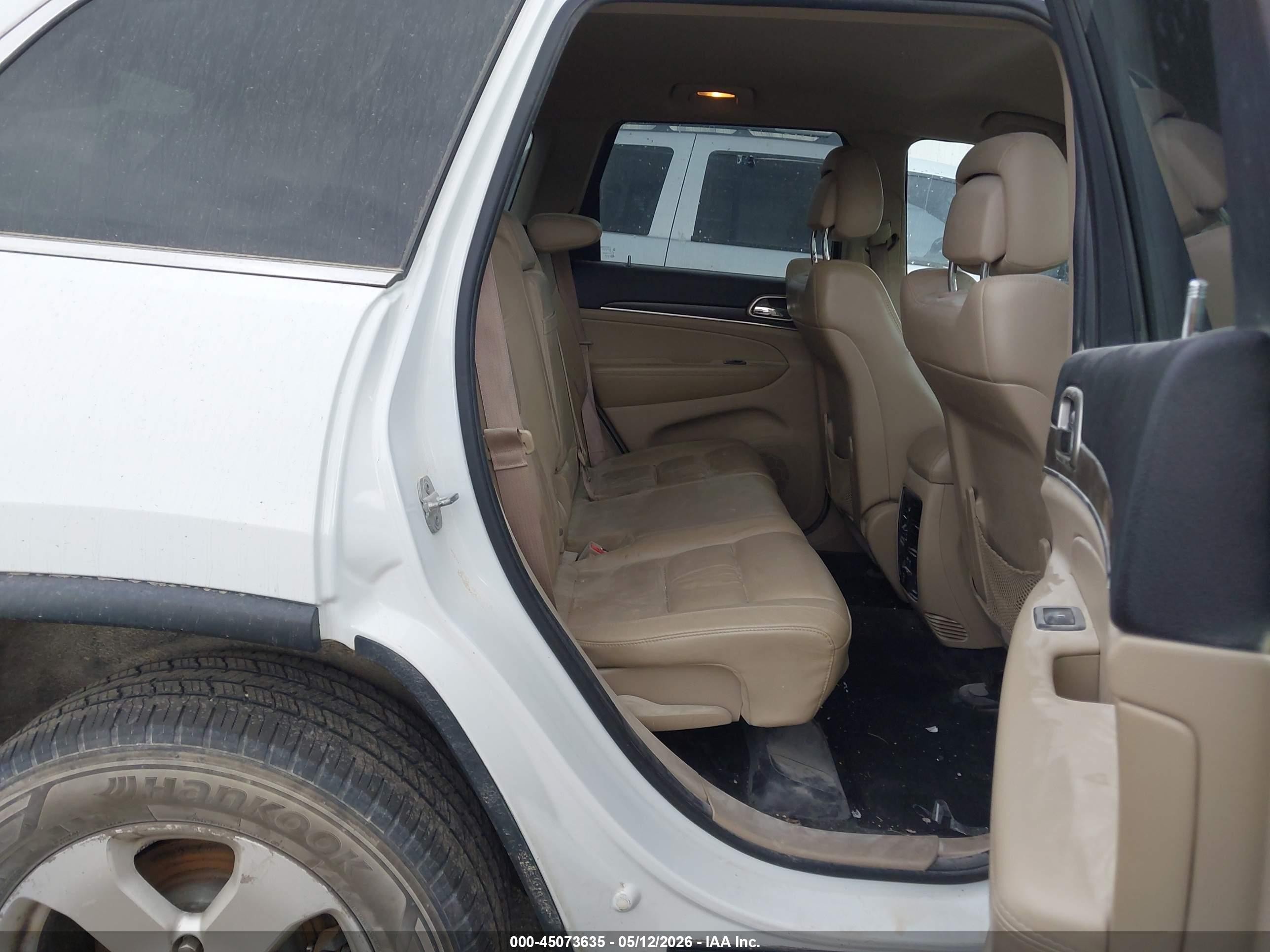 2014 Jeep Grand Cherokee Limited White vin: 1C4RJFBG5EC238627