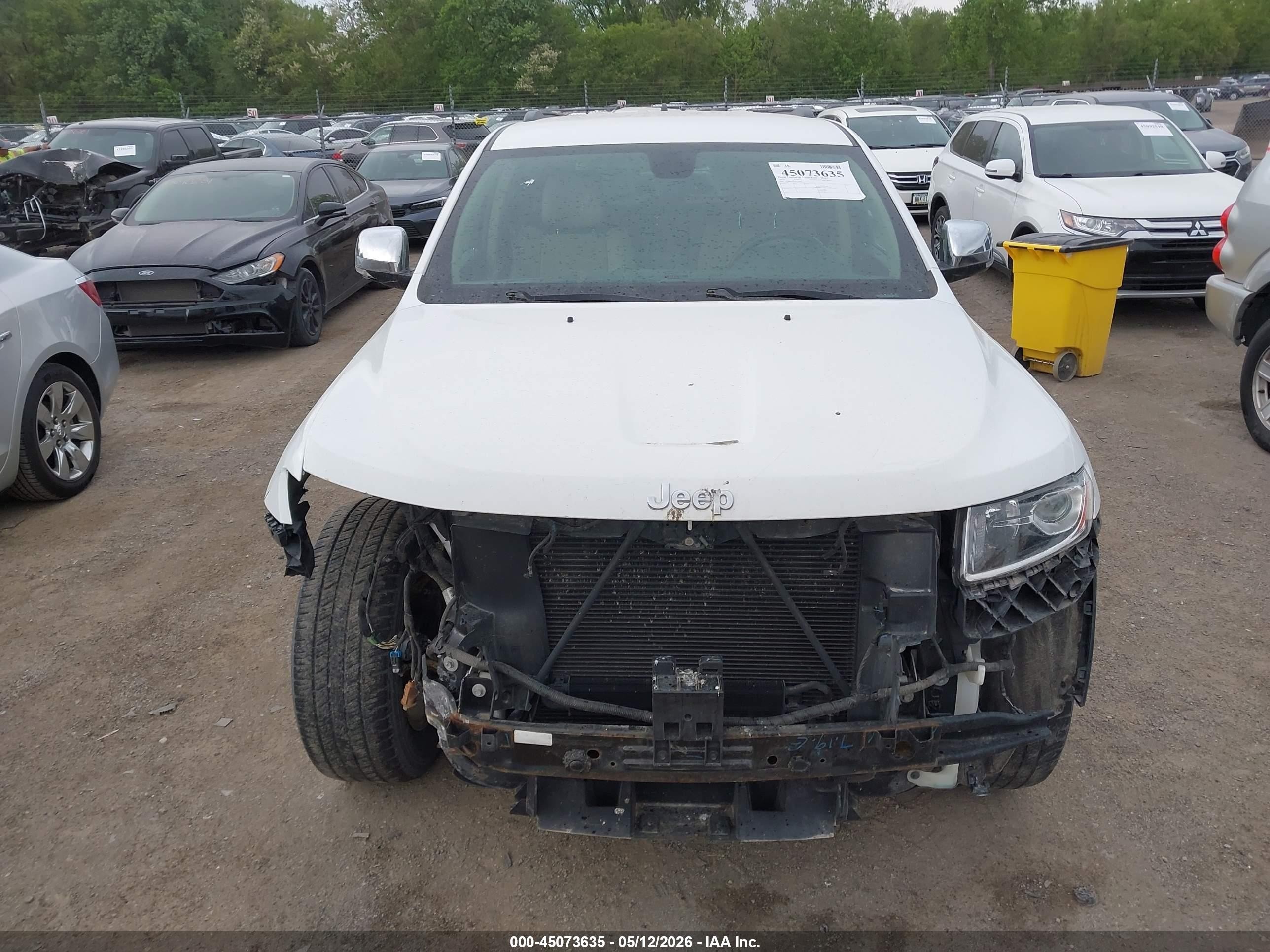 2014 Jeep Grand Cherokee Limited White vin: 1C4RJFBG5EC238627