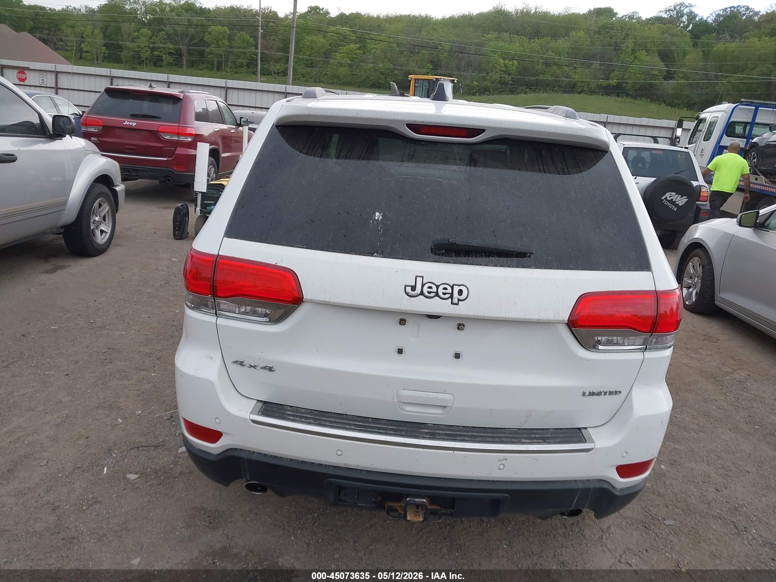 2014 Jeep Grand Cherokee Limited White vin: 1C4RJFBG5EC238627
