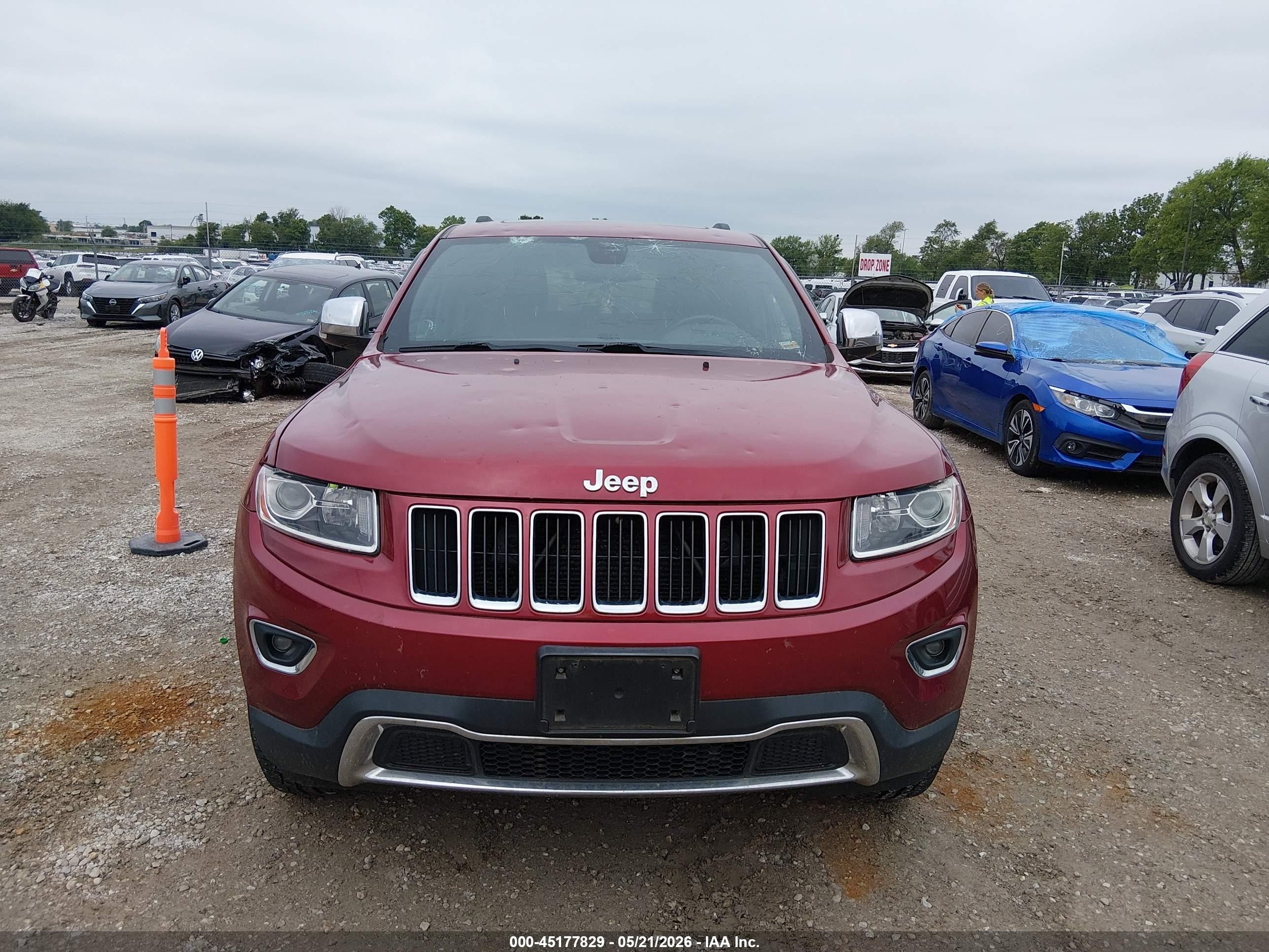 2014 Jeep Grand Cherokee Limited Red vin: 1C4RJFBG5EC319398