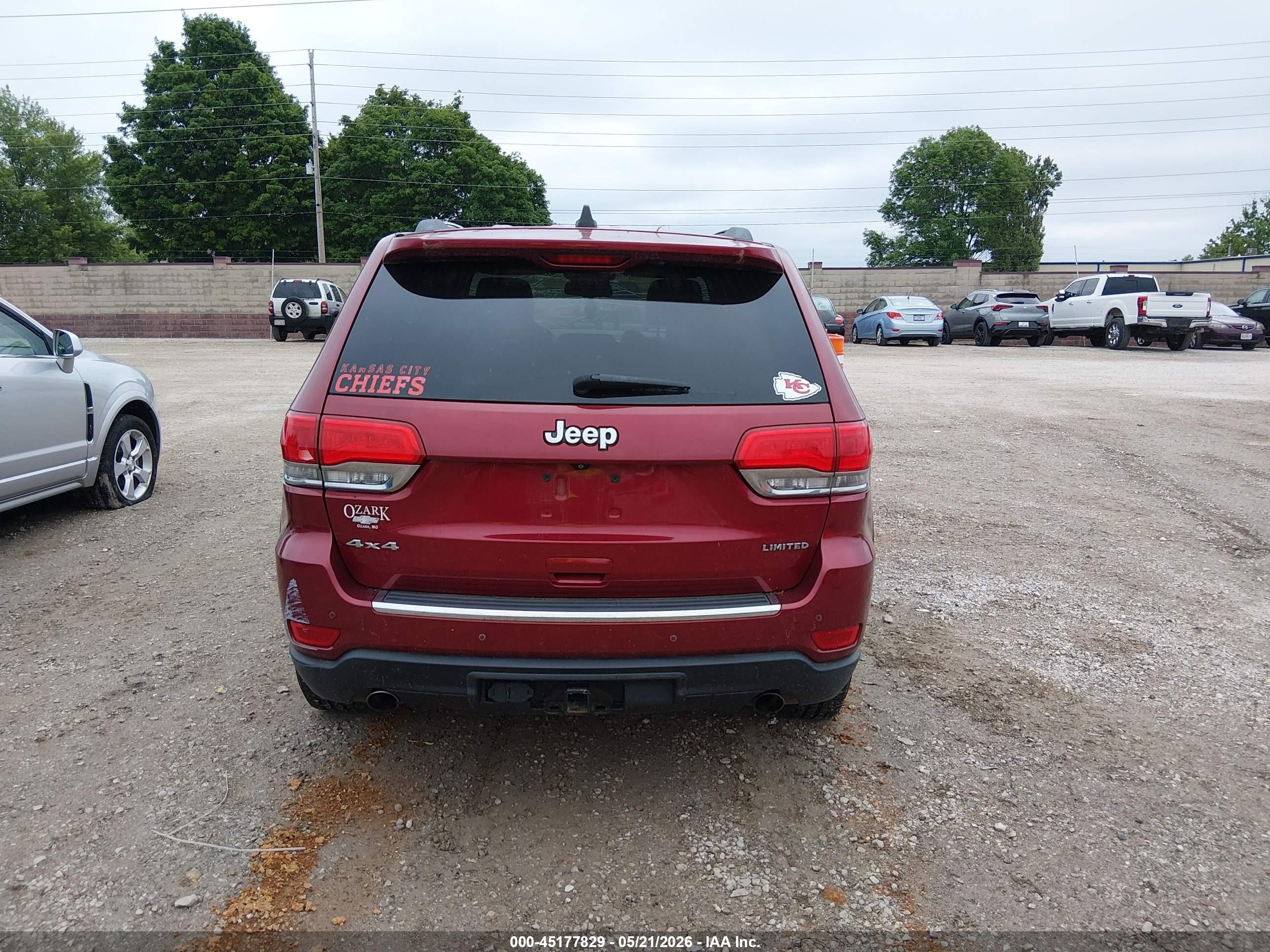 2014 Jeep Grand Cherokee Limited Red vin: 1C4RJFBG5EC319398