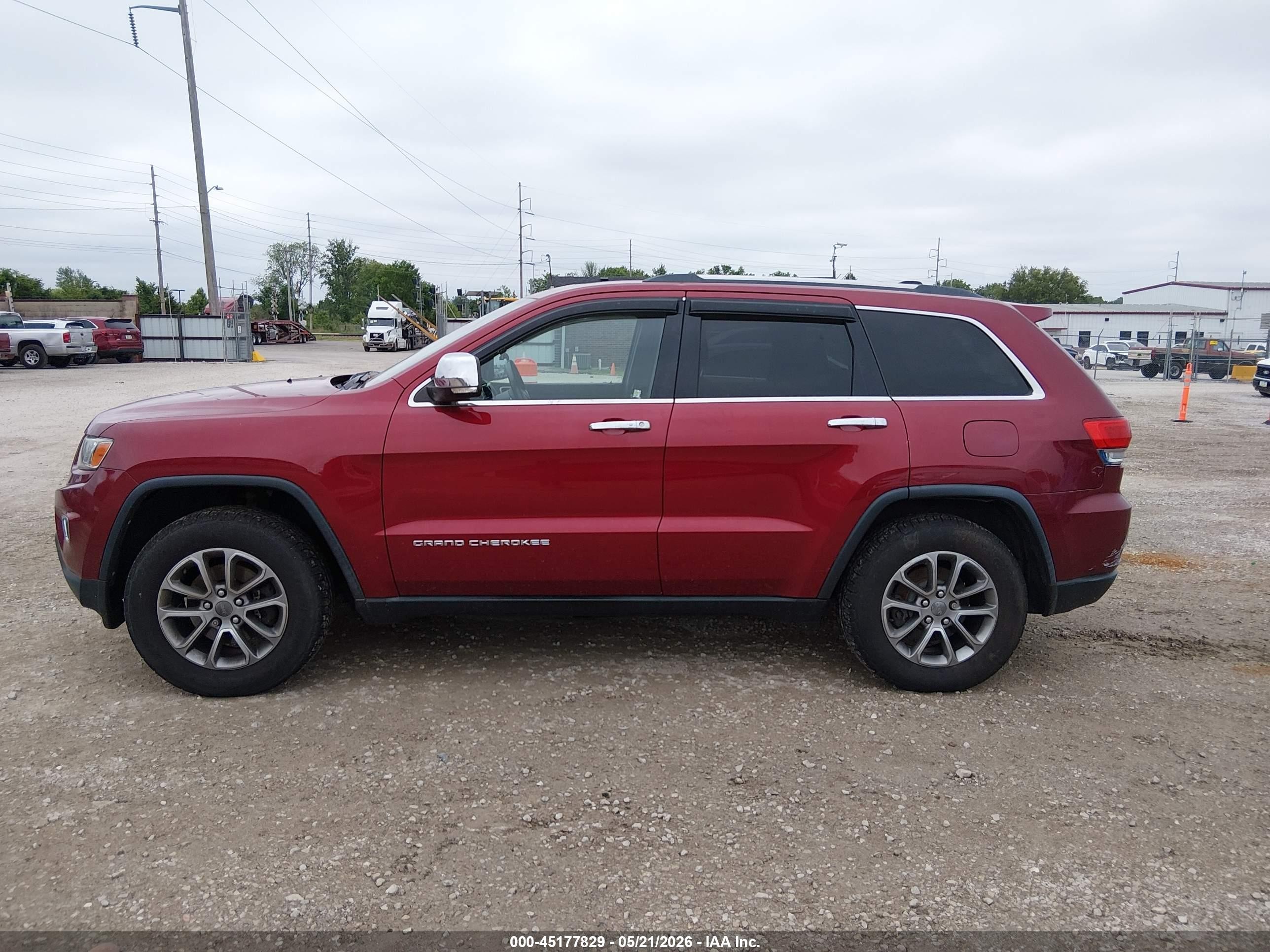 2014 Jeep Grand Cherokee Limited Red vin: 1C4RJFBG5EC319398