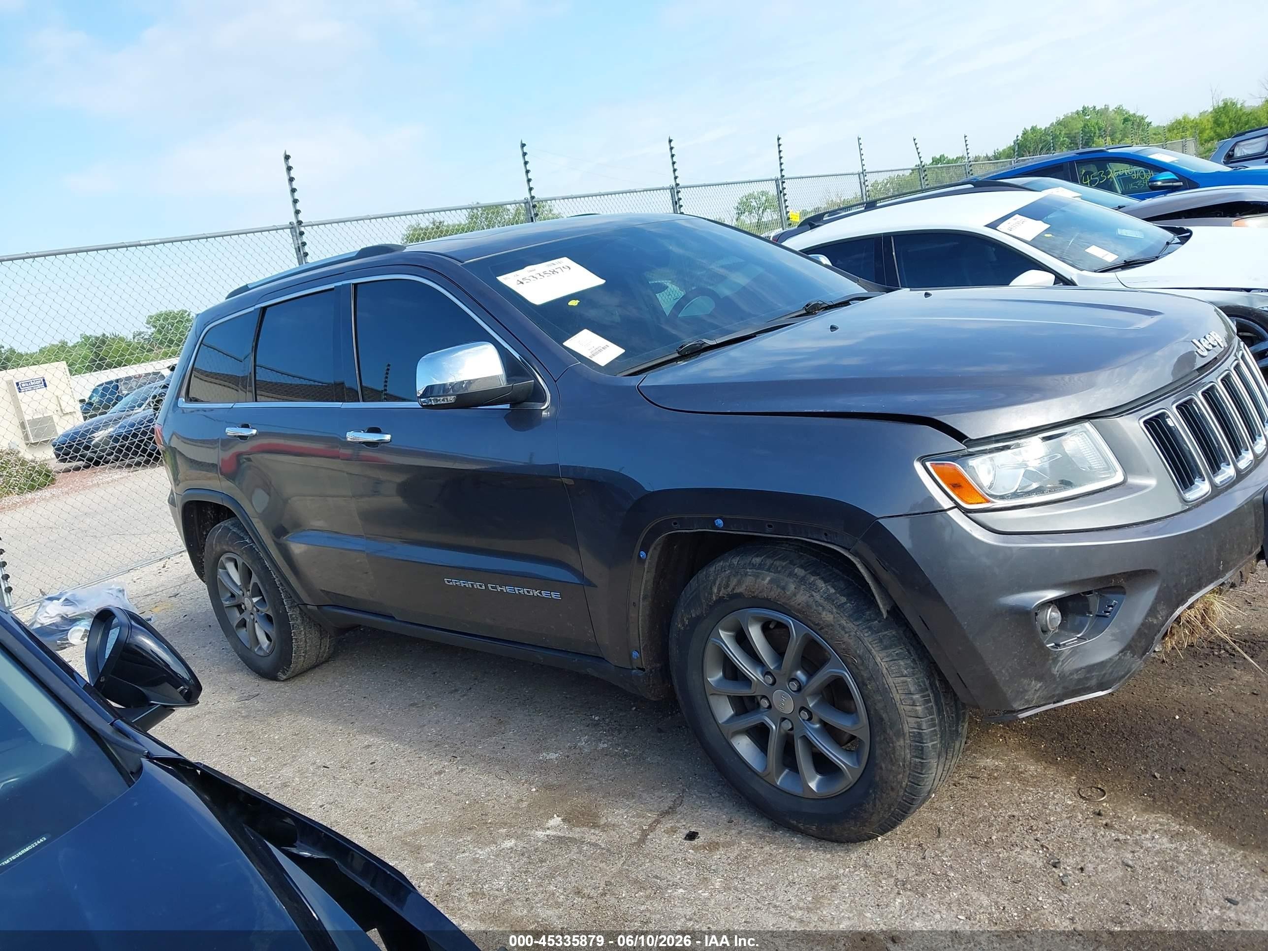 2014 Jeep Grand Cherokee Limited Gray vin: 1C4RJFBG5EC339845
