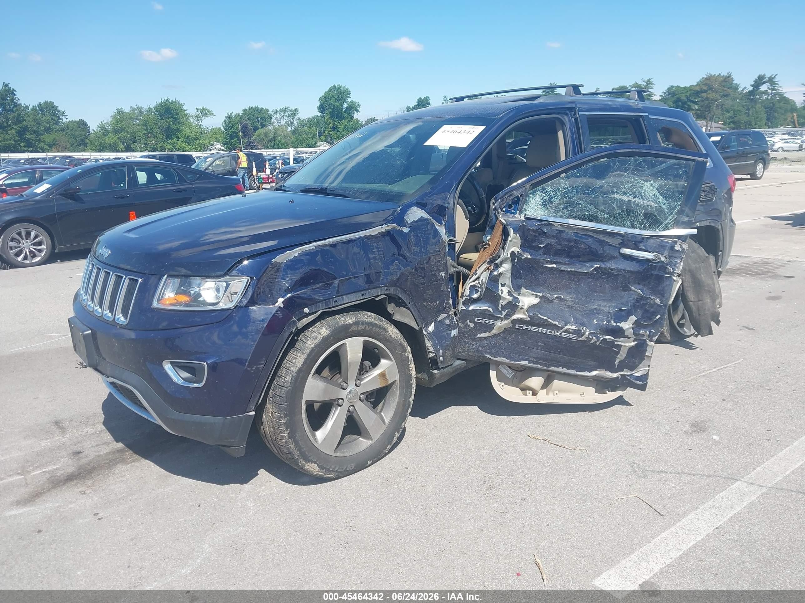2014 Jeep Grand Cherokee Limited Blue vin: 1C4RJFBG5EC363479