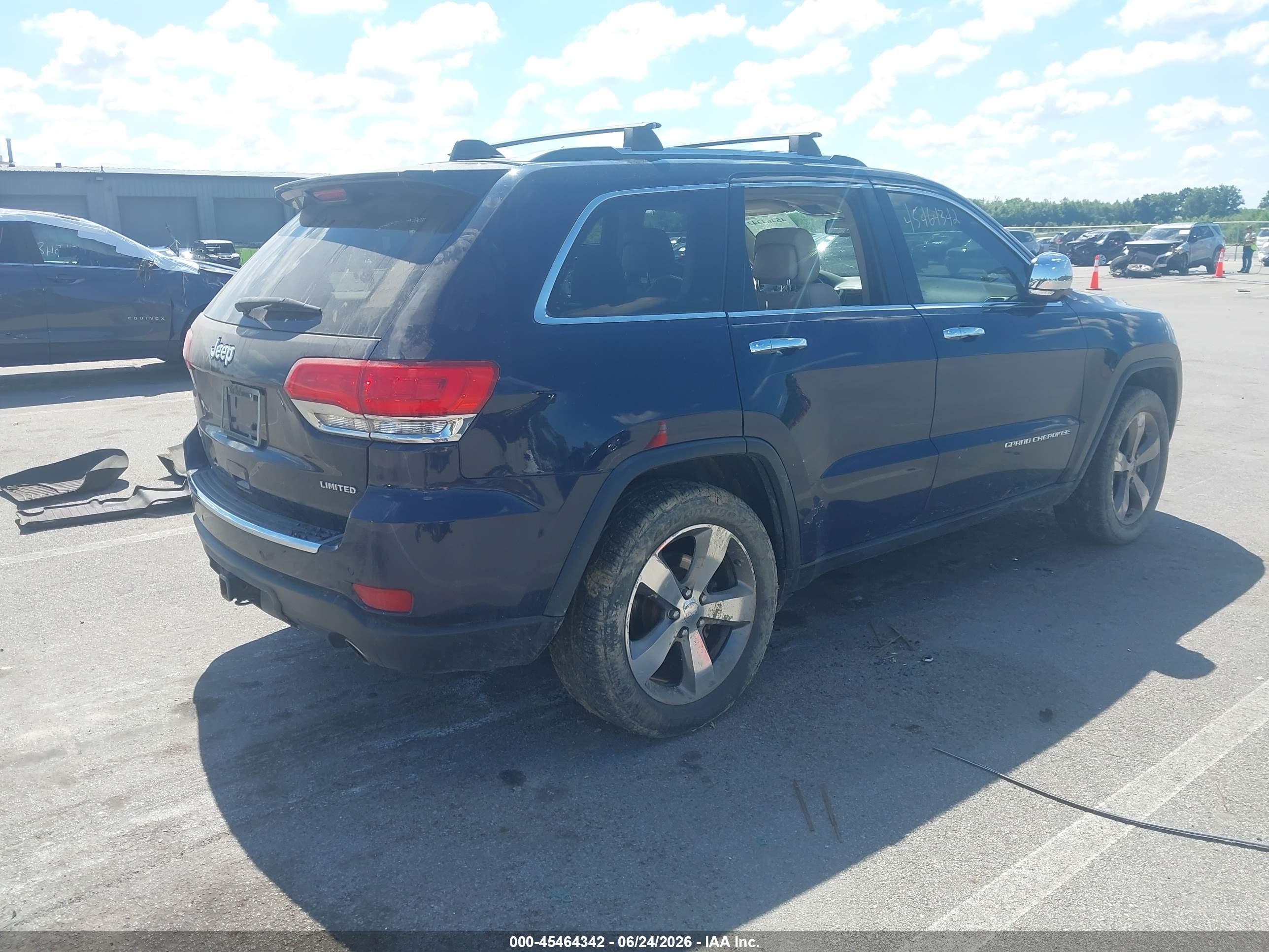 2014 Jeep Grand Cherokee Limited Blue vin: 1C4RJFBG5EC363479