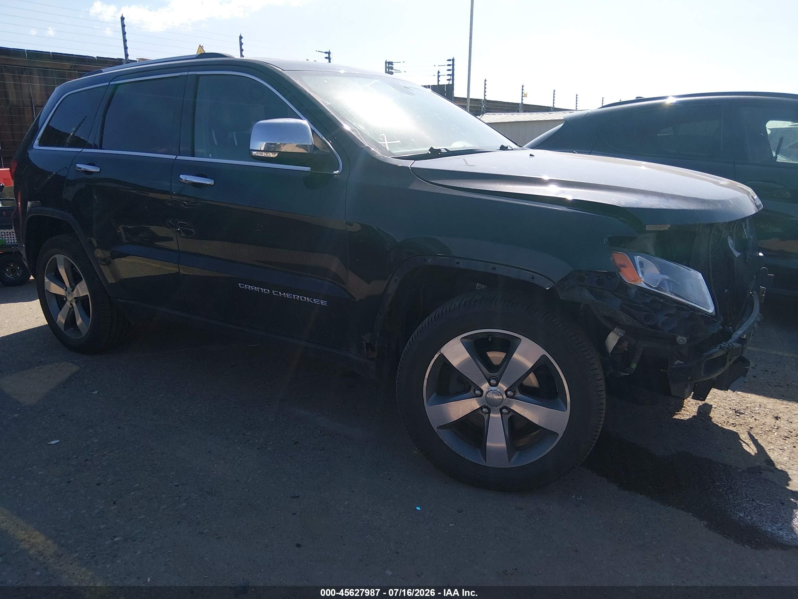2014 Jeep Grand Cherokee Limited Black vin: 1C4RJFBG5EC398703