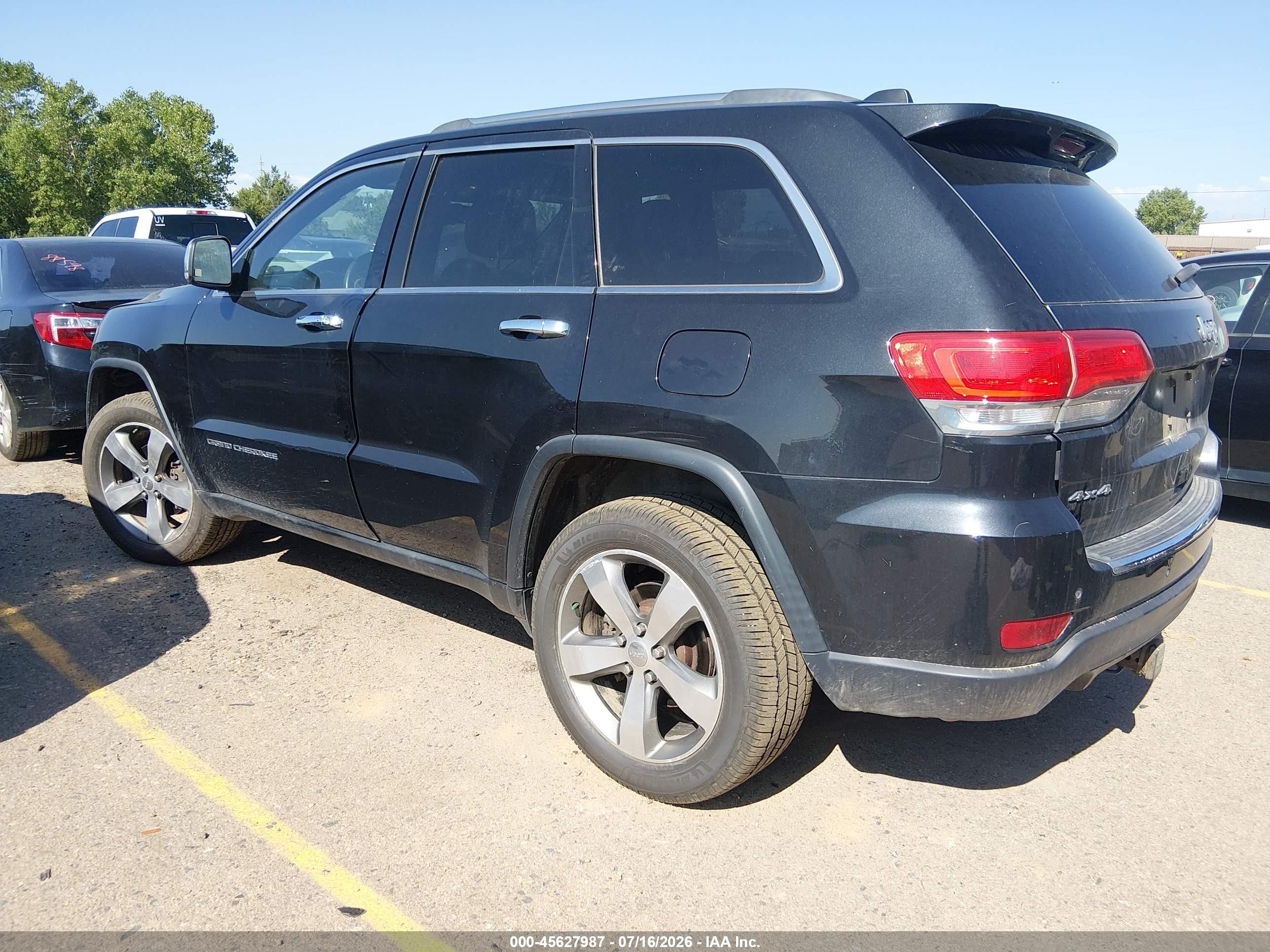 2014 Jeep Grand Cherokee Limited Black vin: 1C4RJFBG5EC398703