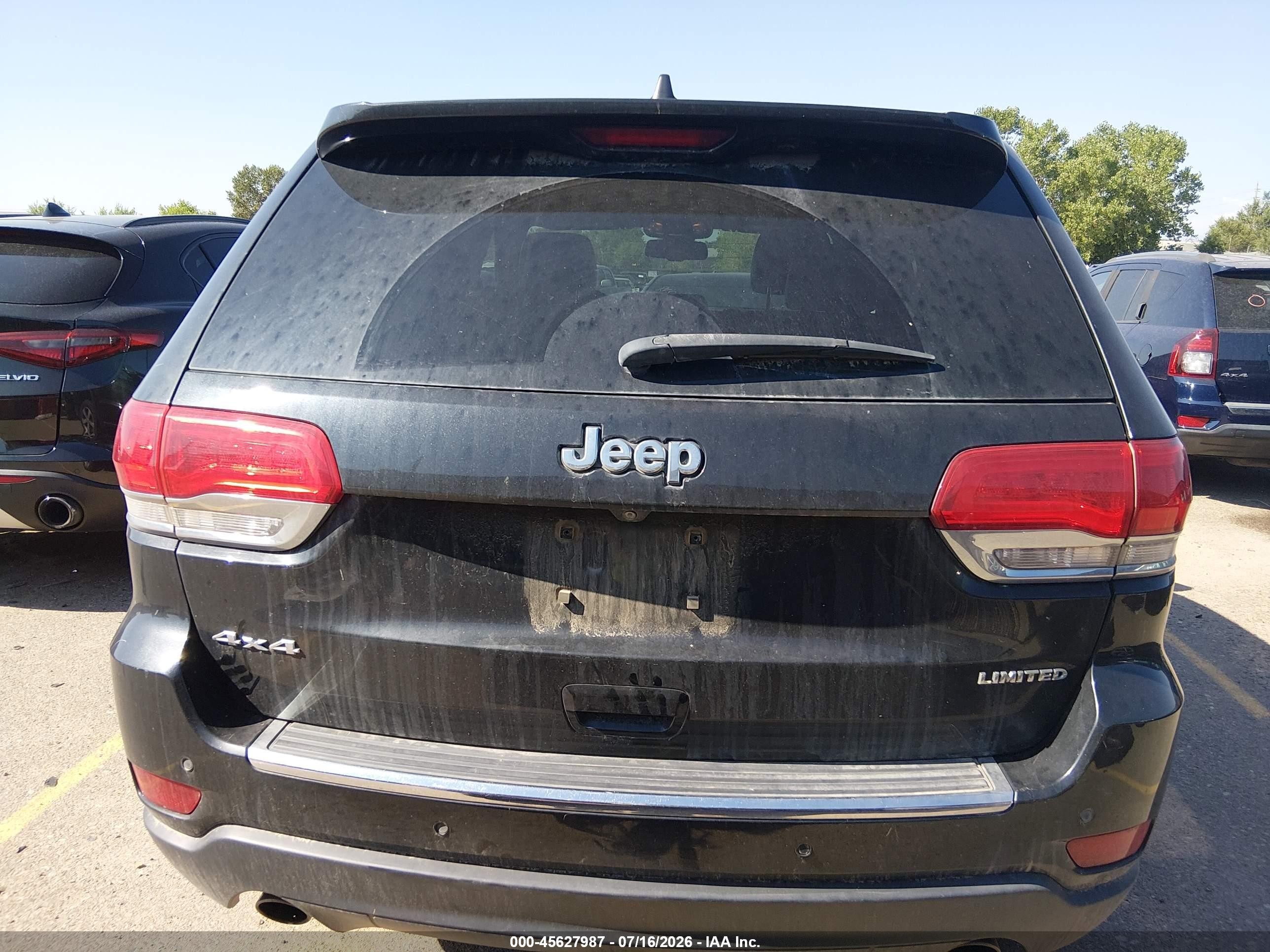 2014 Jeep Grand Cherokee Limited Black vin: 1C4RJFBG5EC398703