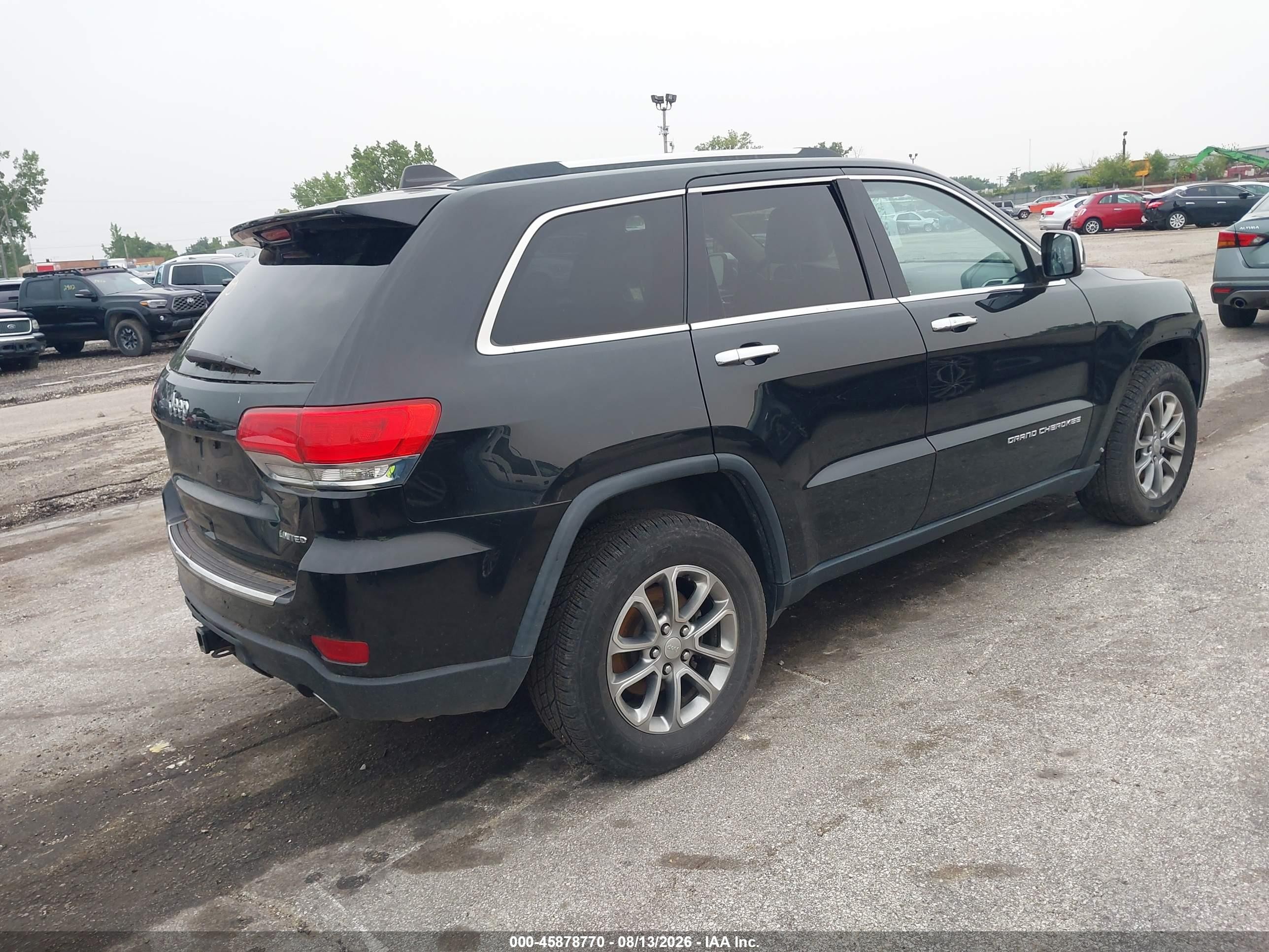 2014 Jeep Grand Cherokee Limited Черный vin: 1C4RJFBG5EC403835