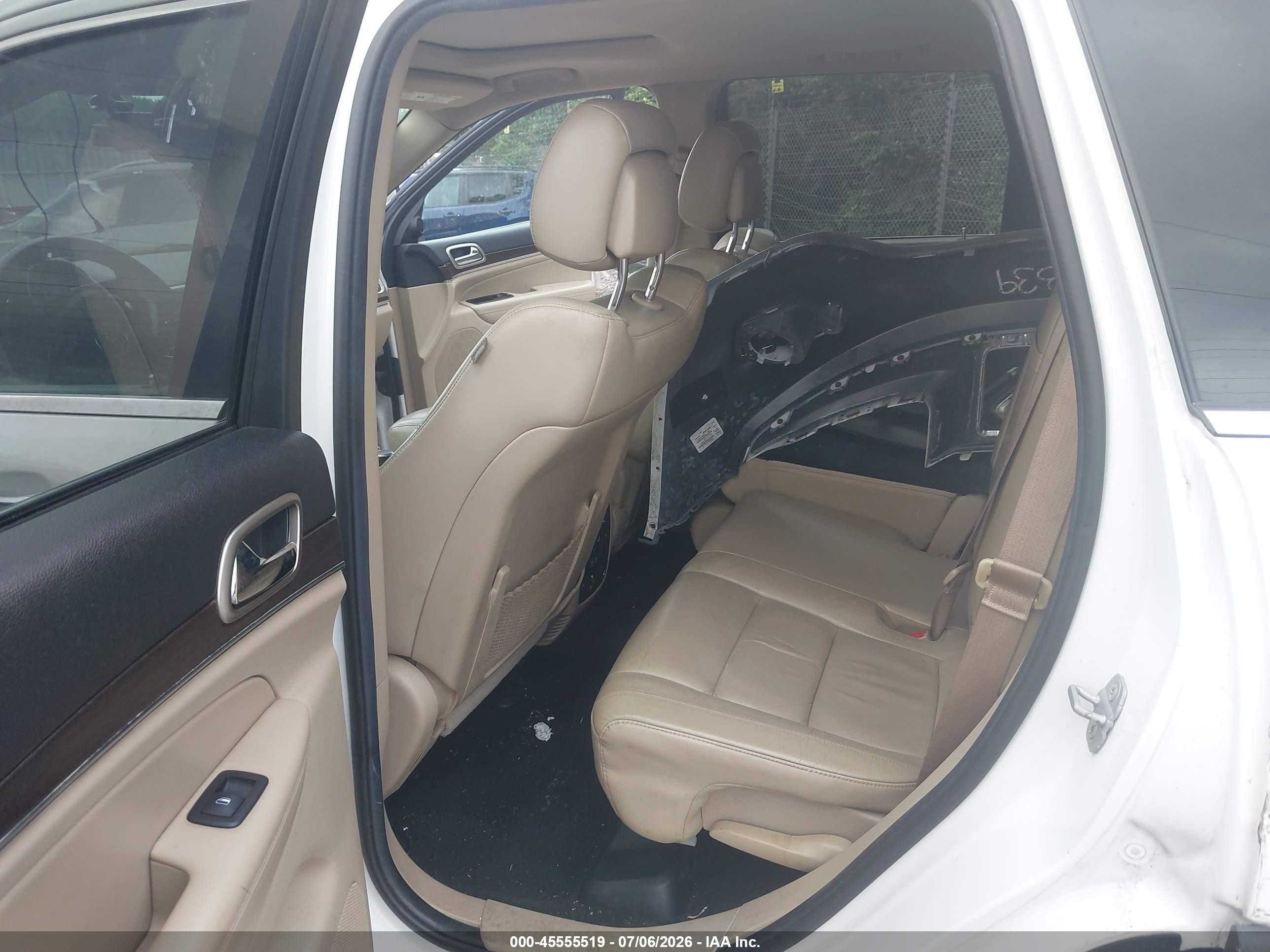 2014 Jeep Grand Cherokee Limited White vin: 1C4RJFBG5EC416603
