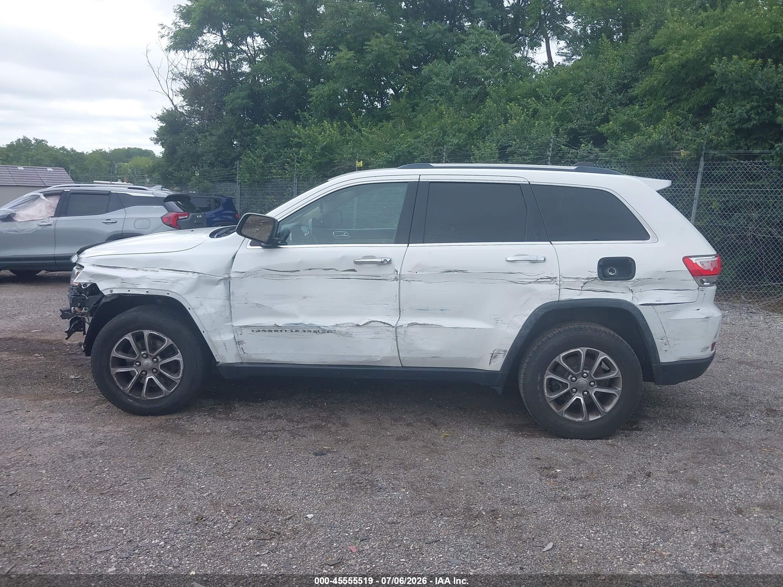 2014 Jeep Grand Cherokee Limited White vin: 1C4RJFBG5EC416603