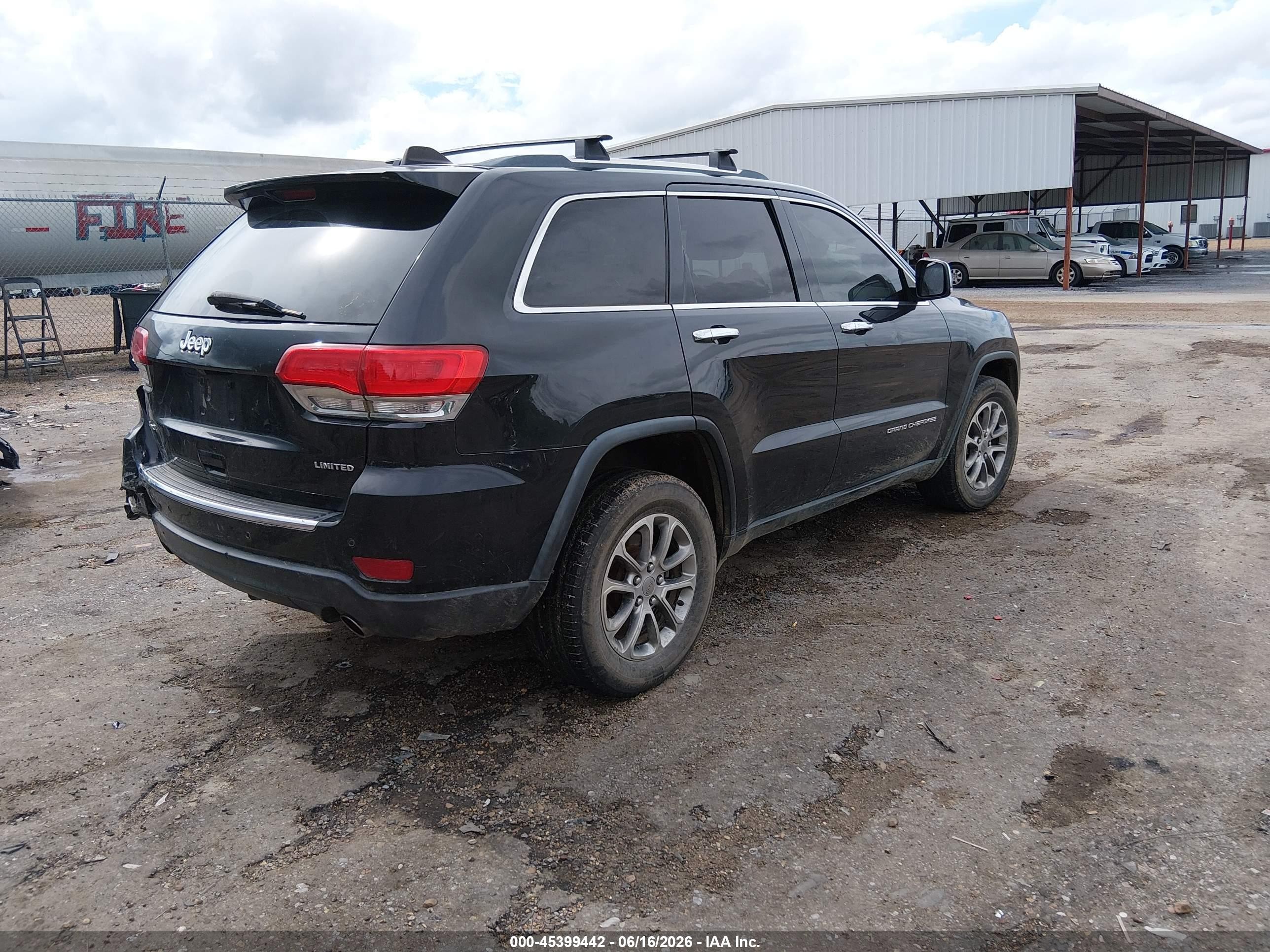 2014 Jeep Grand Cherokee Limited Black vin: 1C4RJFBG5EC431604