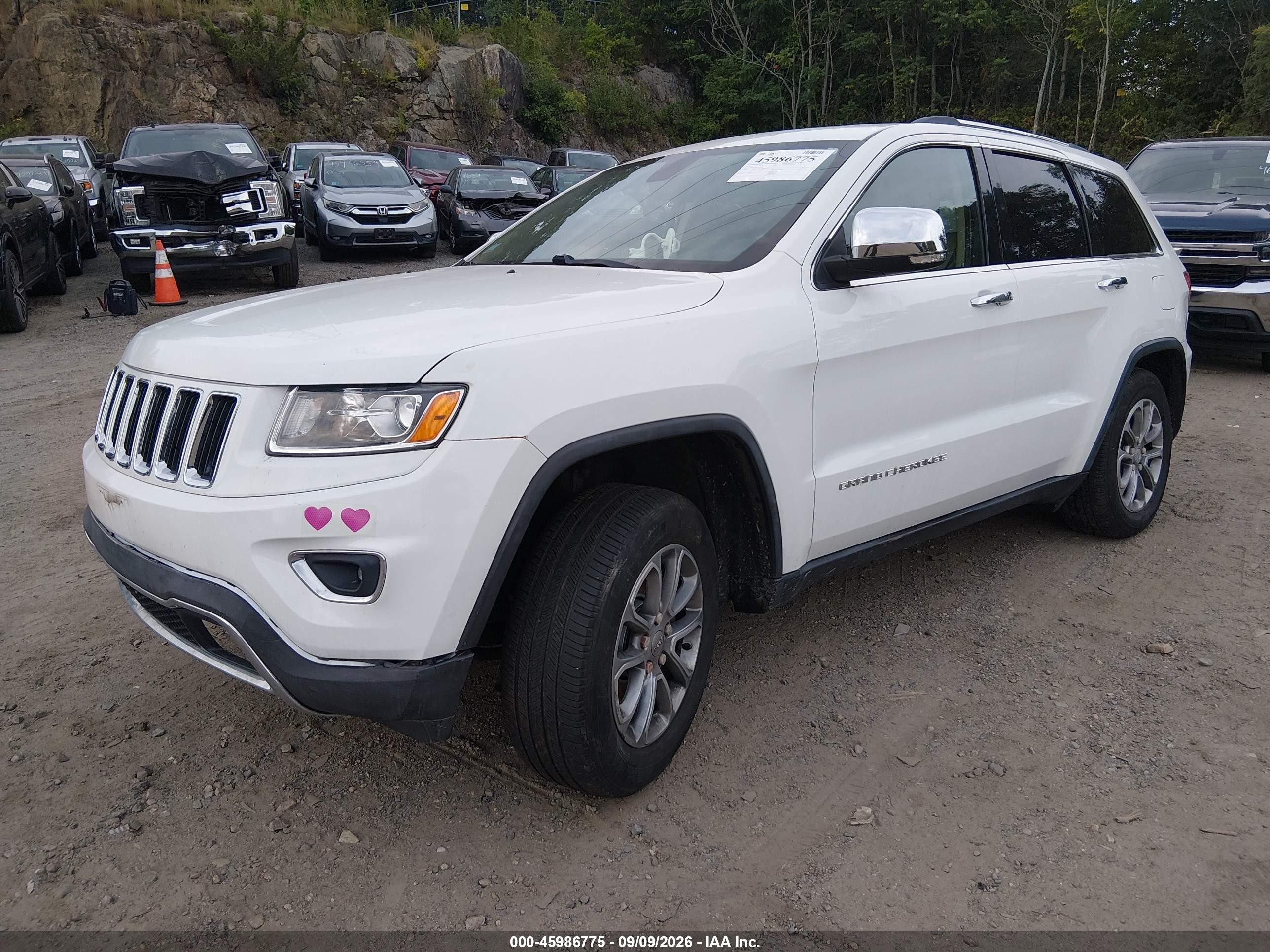 2014 Jeep Grand Cherokee Limited Белый vin: 1C4RJFBG5EC448032