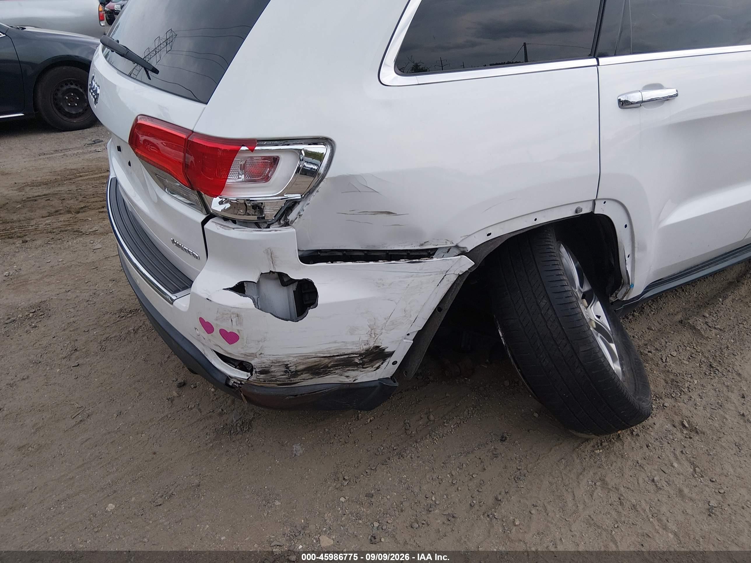 2014 Jeep Grand Cherokee Limited Белый vin: 1C4RJFBG5EC448032