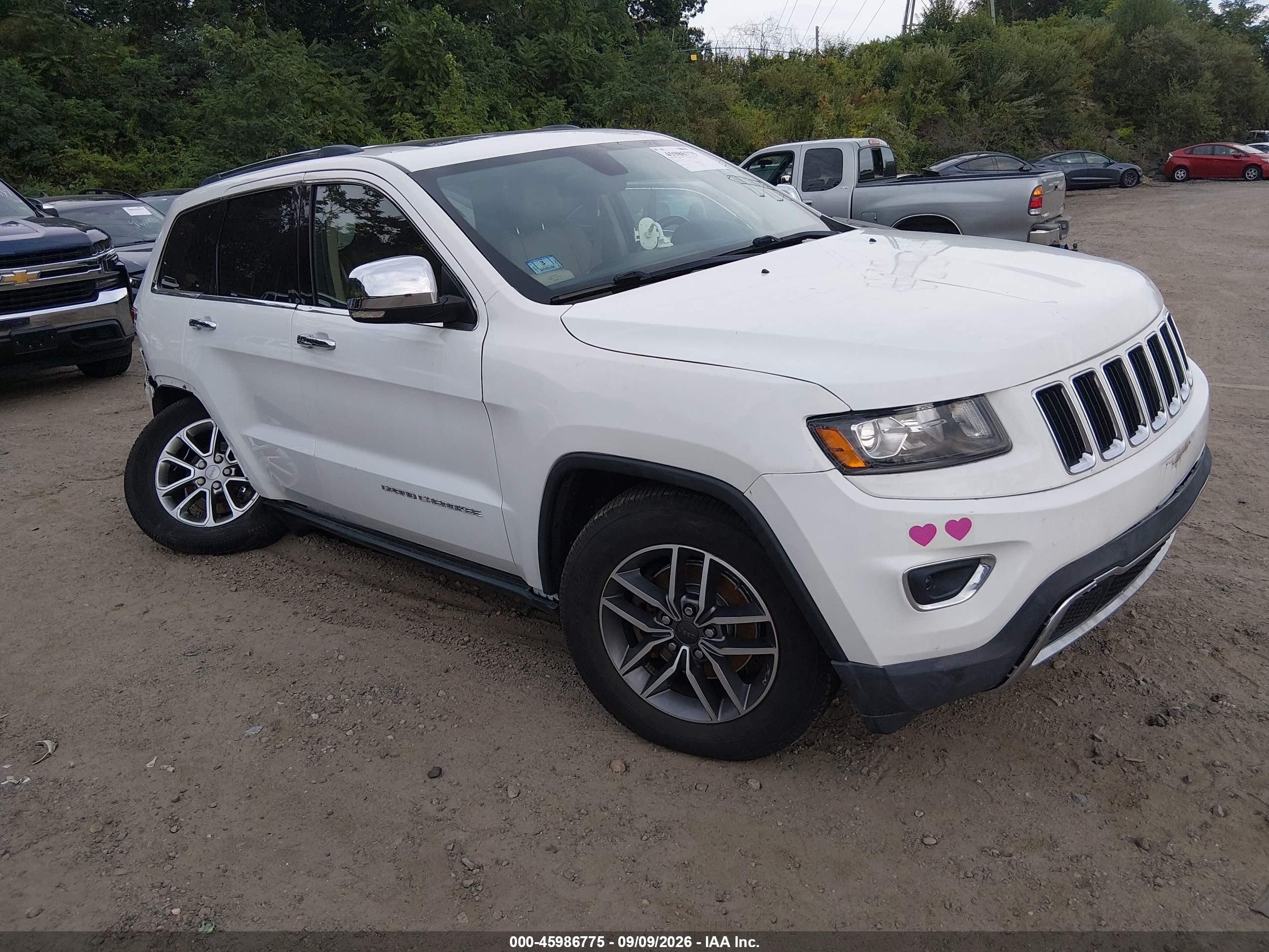 2014 Jeep Grand Cherokee Limited Белый vin: 1C4RJFBG5EC448032