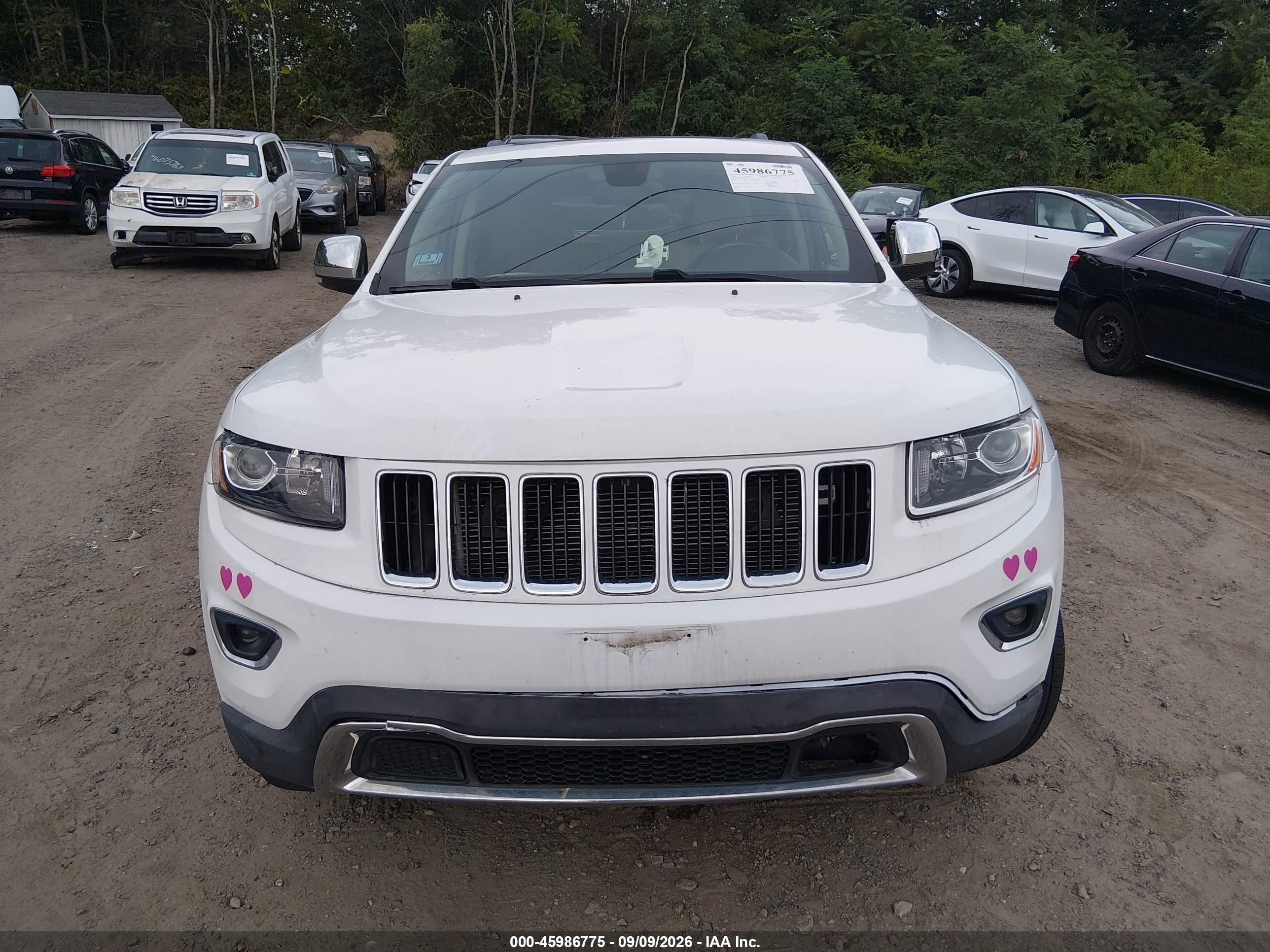 2014 Jeep Grand Cherokee Limited Белый vin: 1C4RJFBG5EC448032