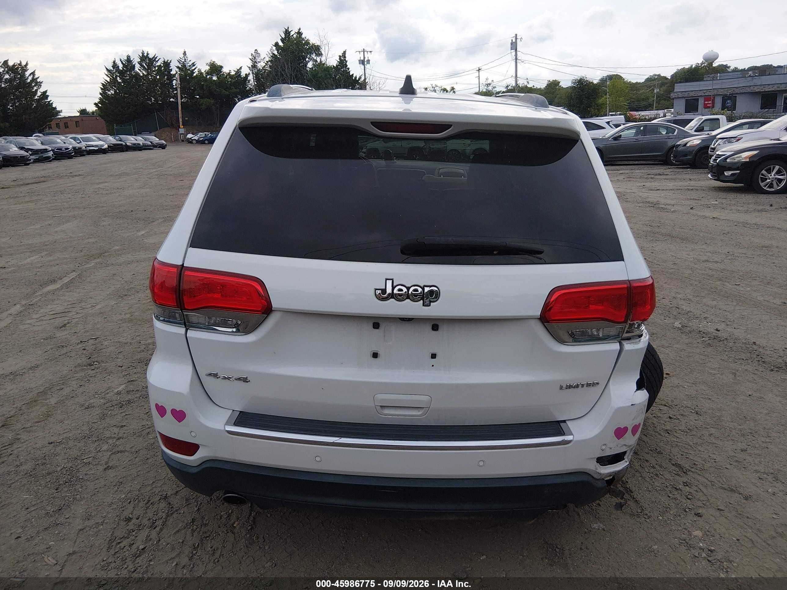2014 Jeep Grand Cherokee Limited Белый vin: 1C4RJFBG5EC448032