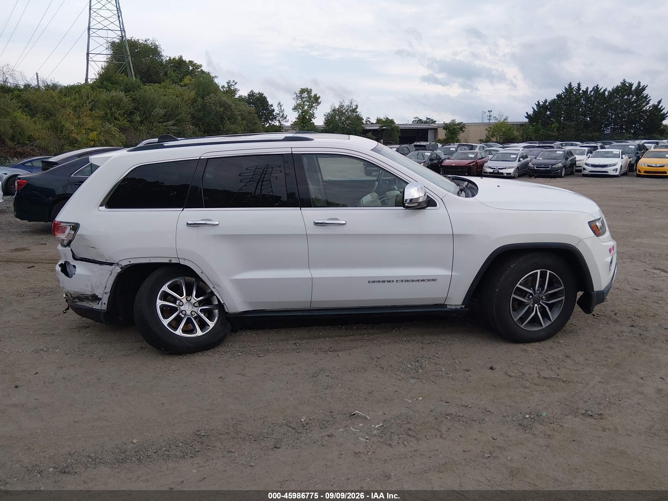 2014 Jeep Grand Cherokee Limited Белый vin: 1C4RJFBG5EC448032