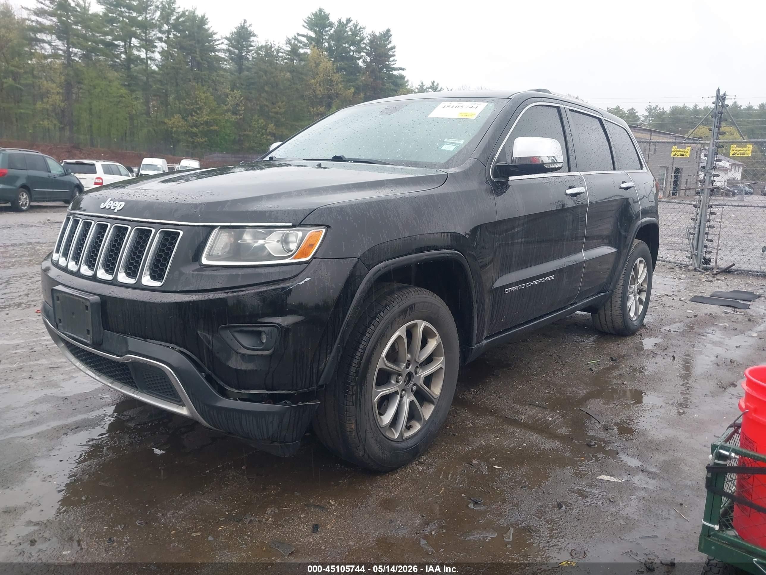 2014 Jeep Grand Cherokee Limited Black vin: 1C4RJFBG5EC448225