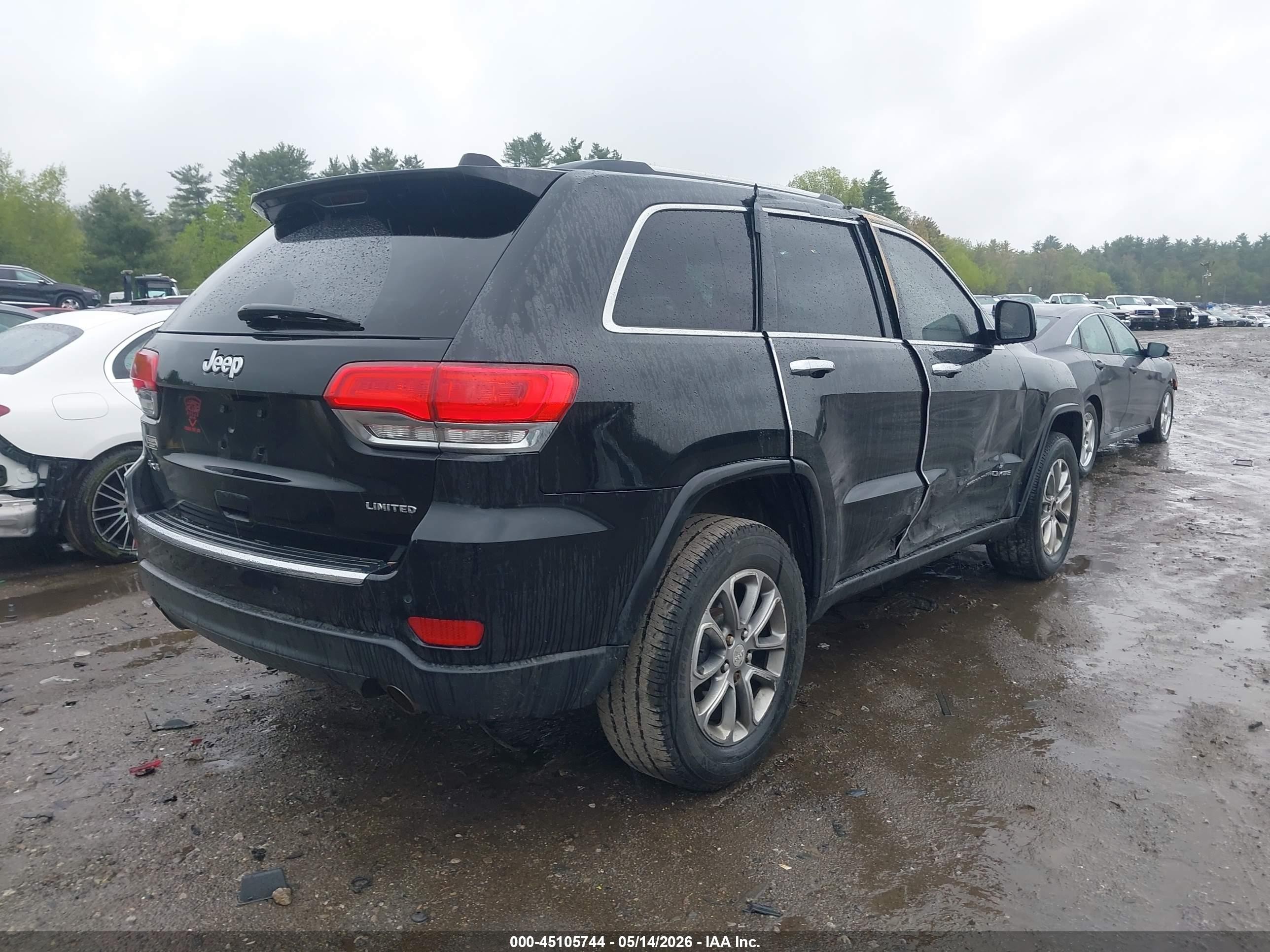 2014 Jeep Grand Cherokee Limited Black vin: 1C4RJFBG5EC448225