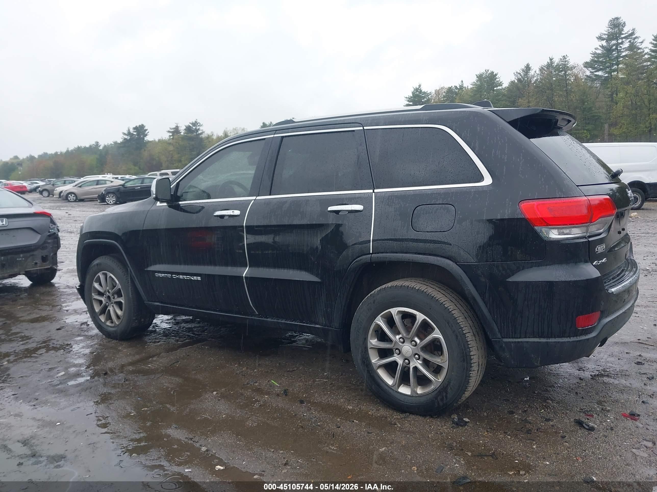 2014 Jeep Grand Cherokee Limited Black vin: 1C4RJFBG5EC448225