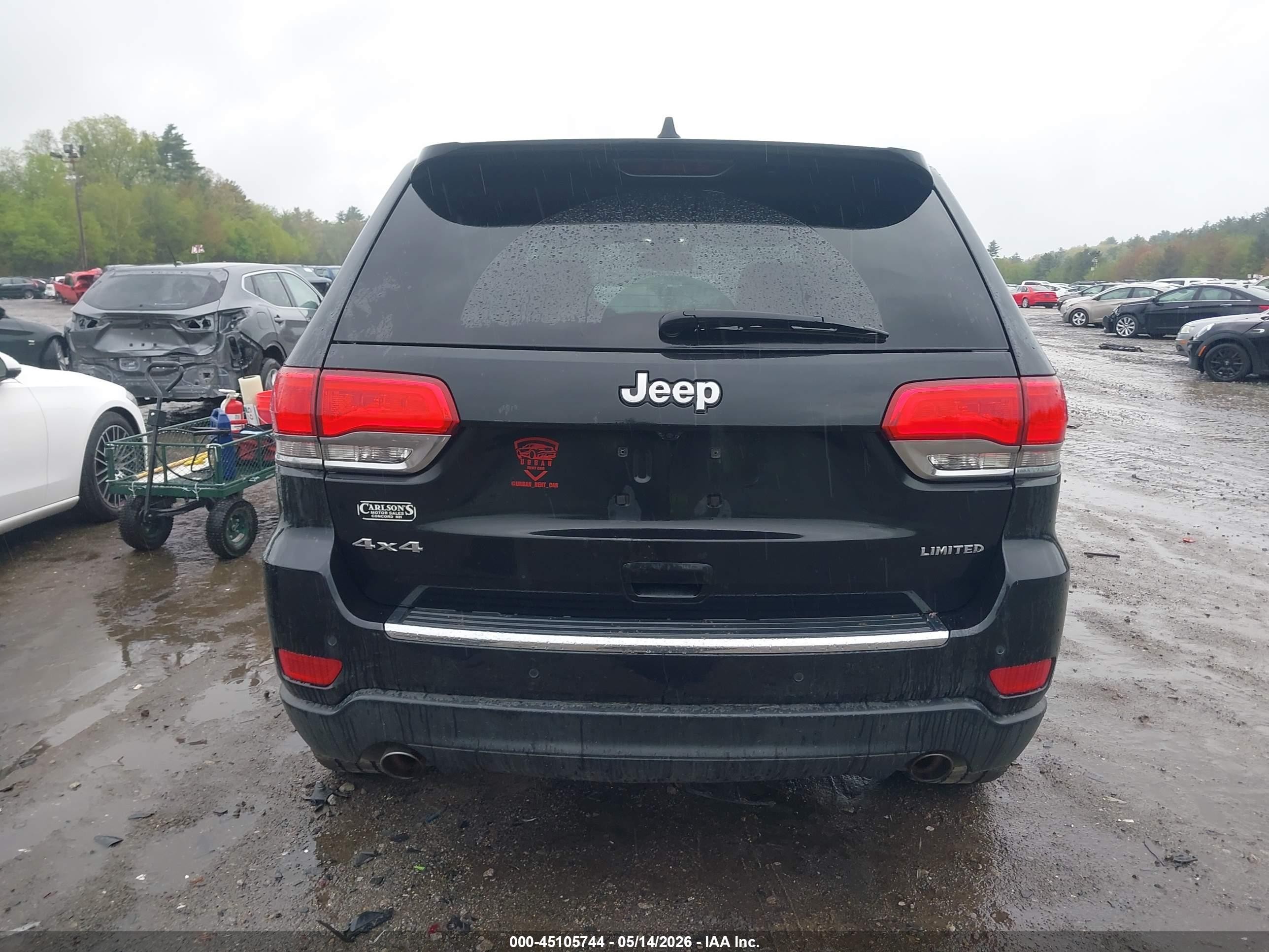 2014 Jeep Grand Cherokee Limited Black vin: 1C4RJFBG5EC448225