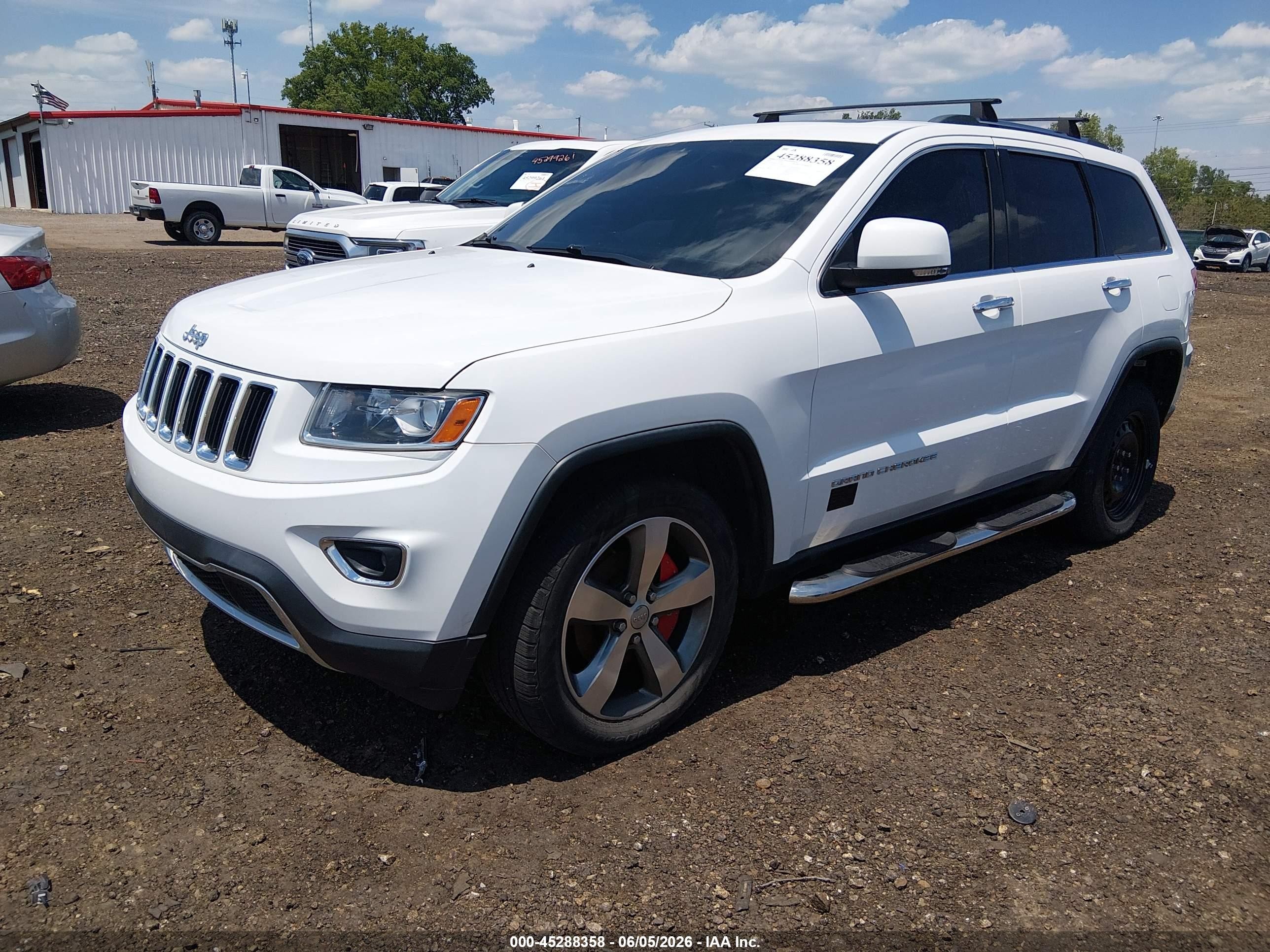 2014 Jeep Grand Cherokee Limited White vin: 1C4RJFBG5EC471407