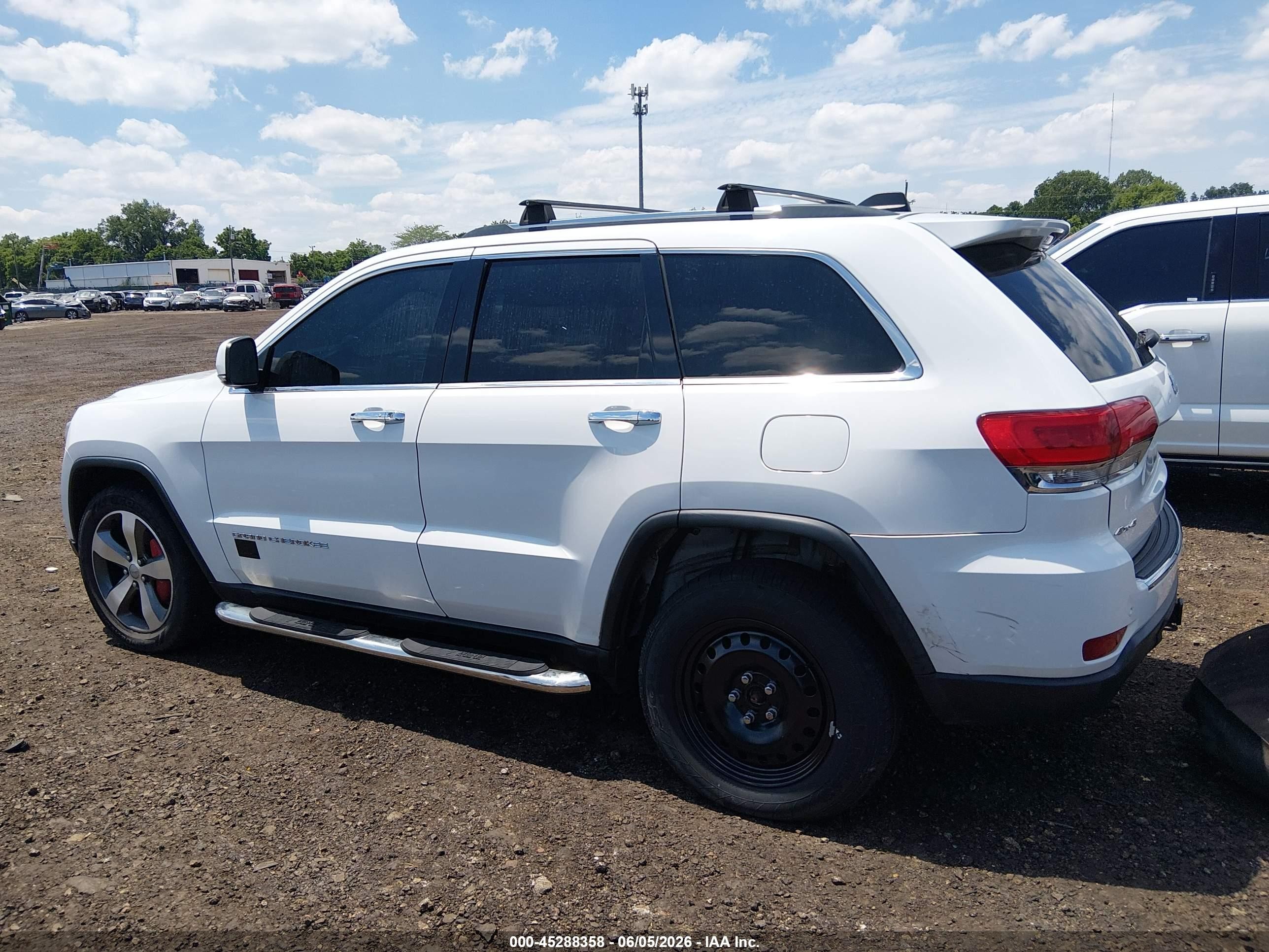 2014 Jeep Grand Cherokee Limited White vin: 1C4RJFBG5EC471407