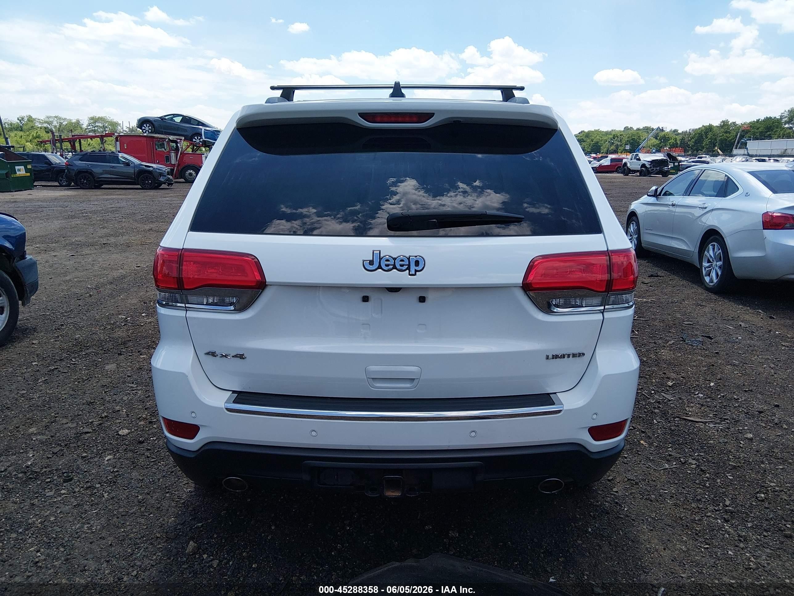 2014 Jeep Grand Cherokee Limited White vin: 1C4RJFBG5EC471407