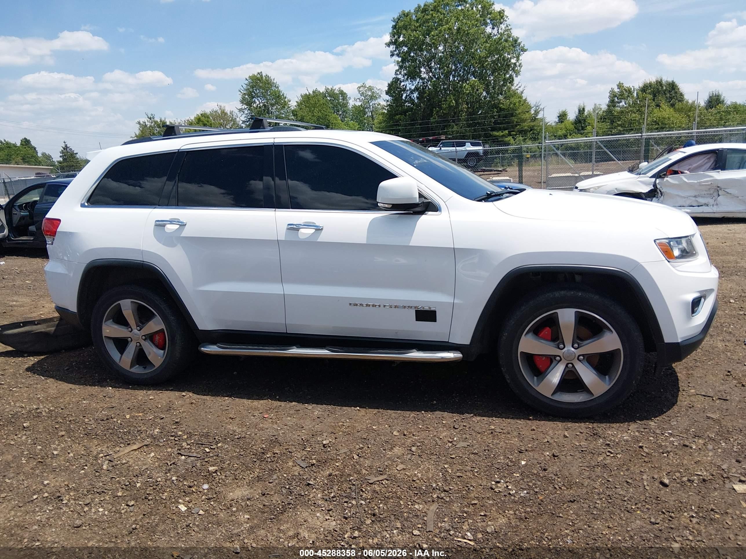 2014 Jeep Grand Cherokee Limited White vin: 1C4RJFBG5EC471407