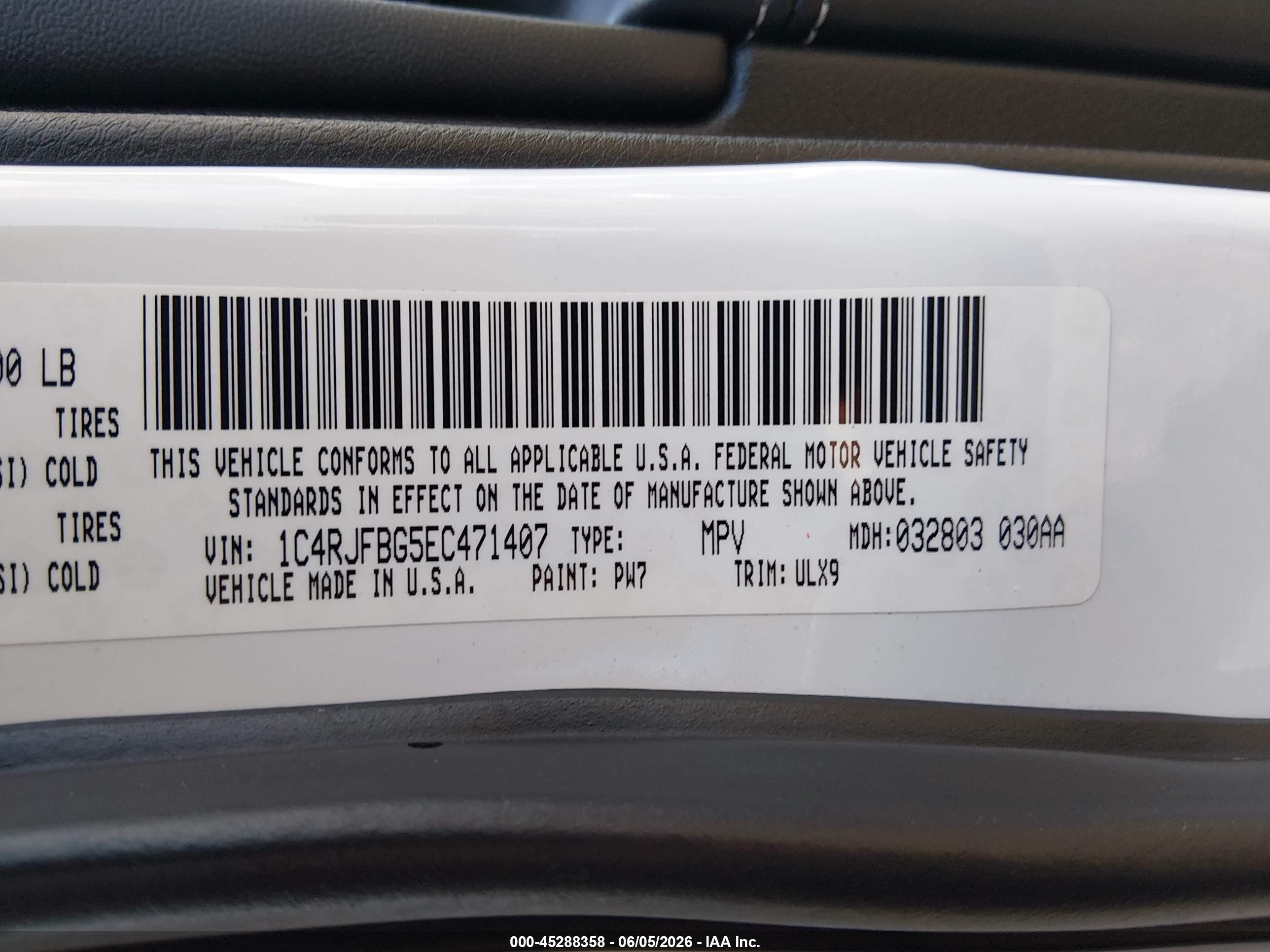 2014 Jeep Grand Cherokee Limited White vin: 1C4RJFBG5EC471407