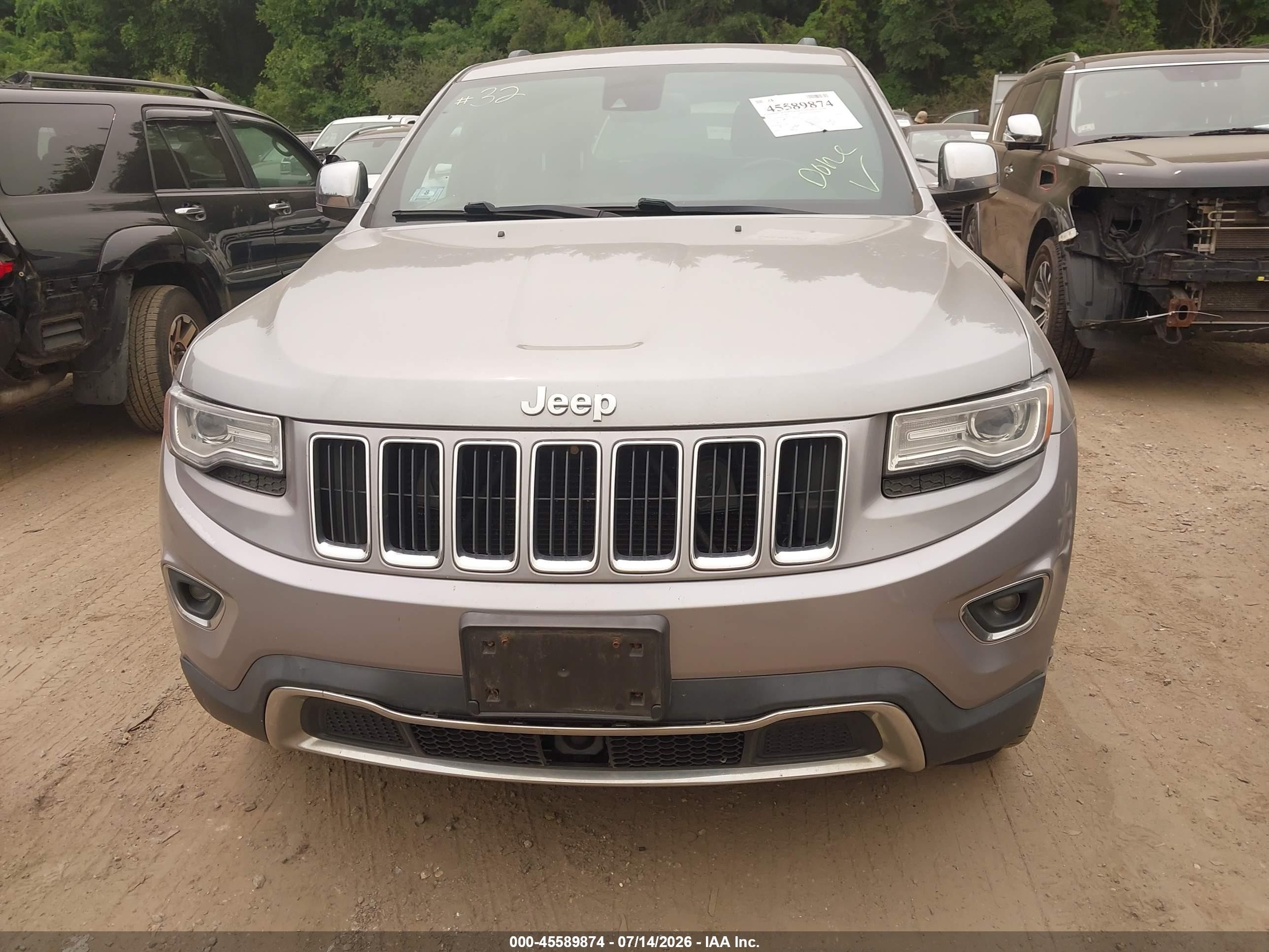 2014 Jeep Grand Cherokee Limited Silver vin: 1C4RJFBG5EC549457