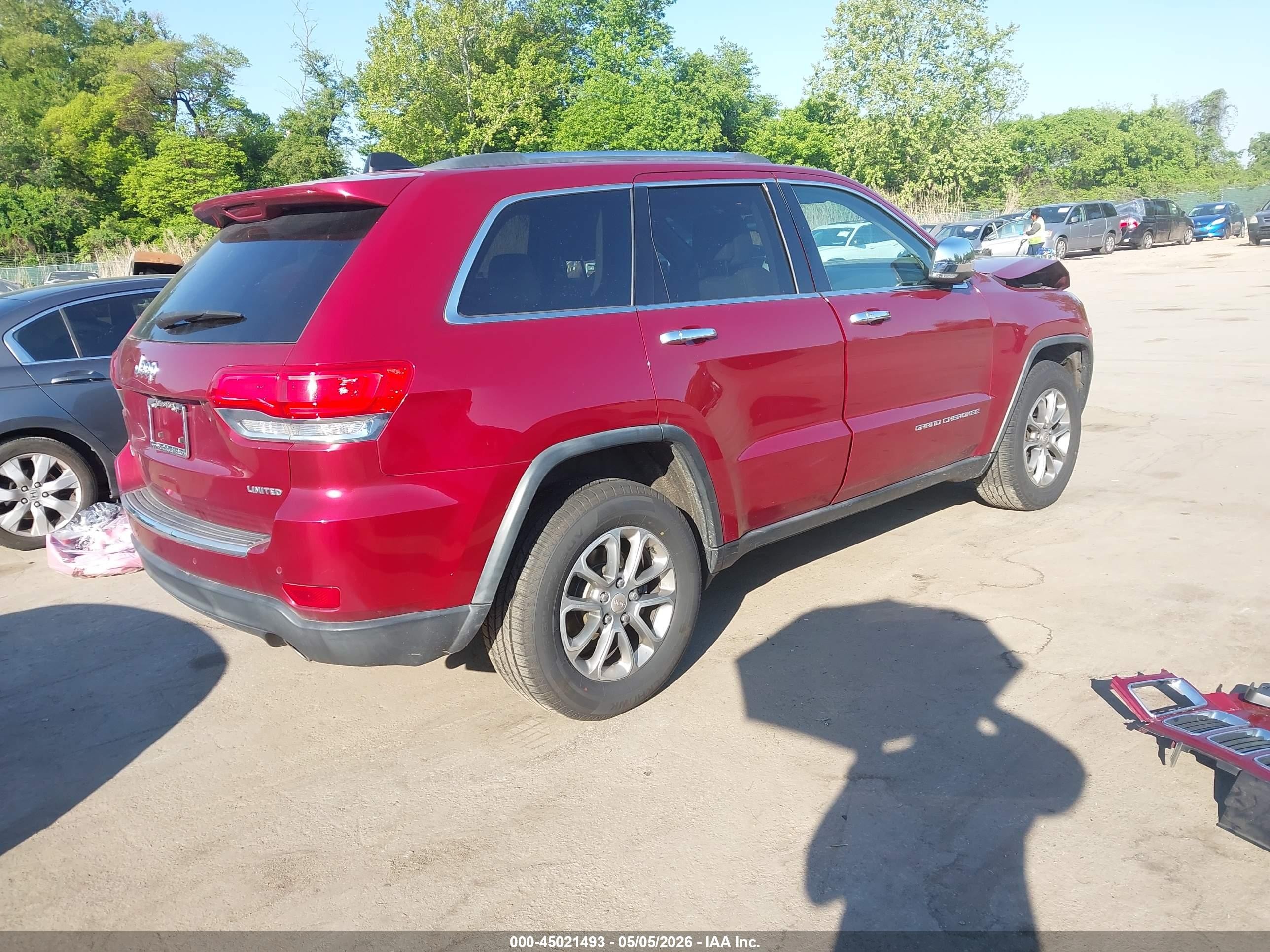 2015 Jeep Grand Cherokee Limited Red vin: 1C4RJFBG5FC103343