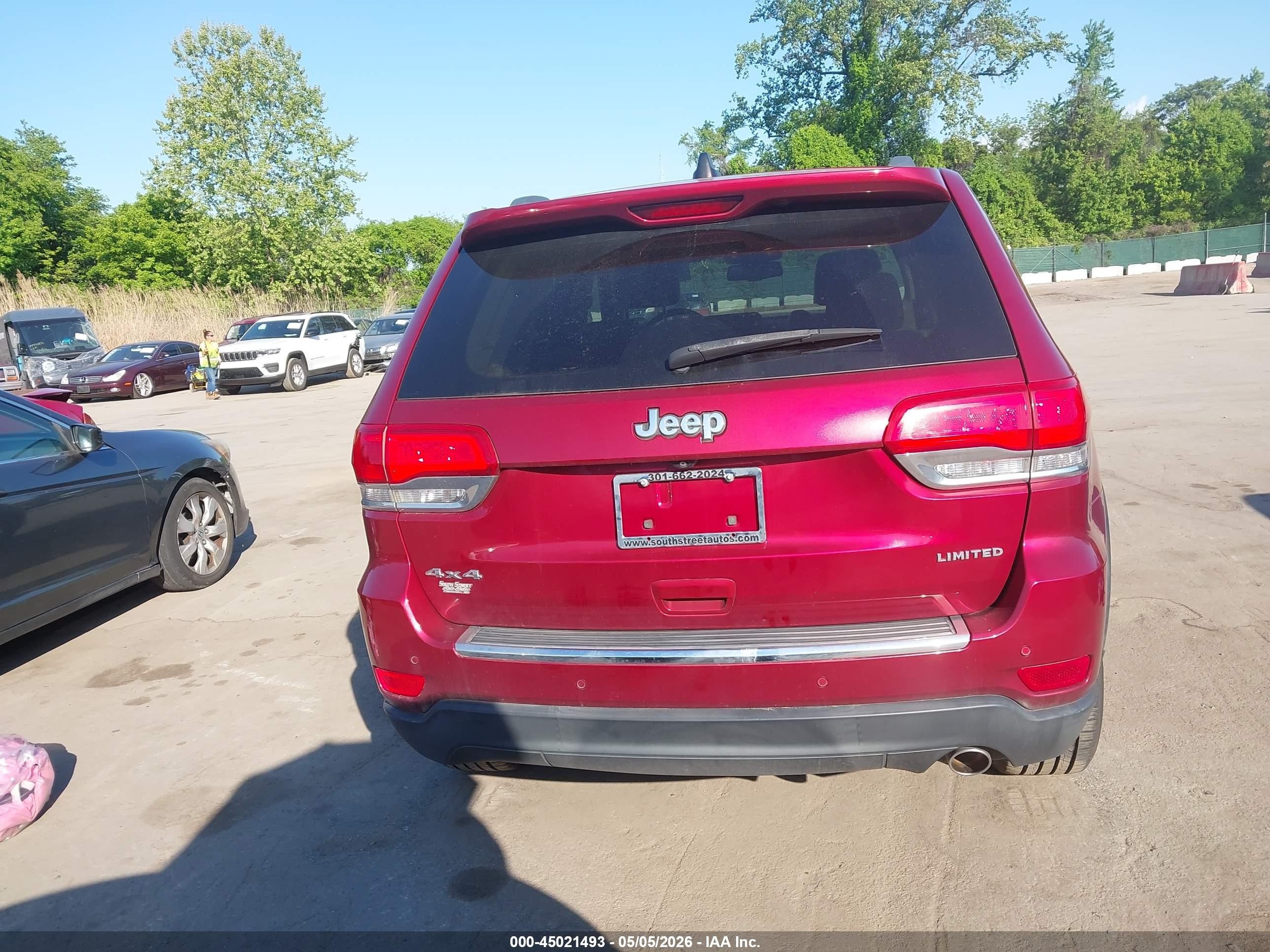 2015 Jeep Grand Cherokee Limited Red vin: 1C4RJFBG5FC103343
