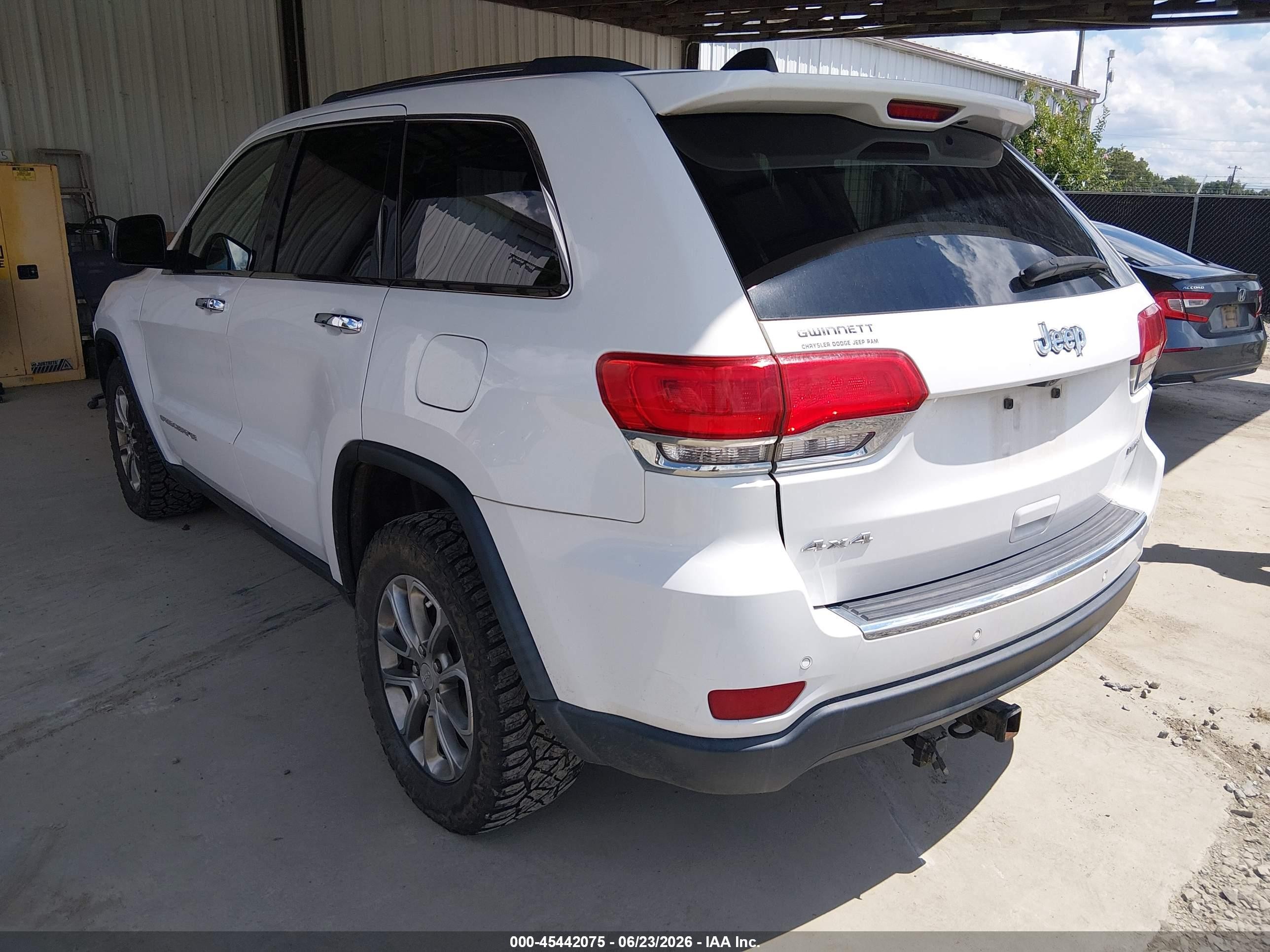 2015 Jeep Grand Cherokee Limited Белый vin: 1C4RJFBG5FC158567