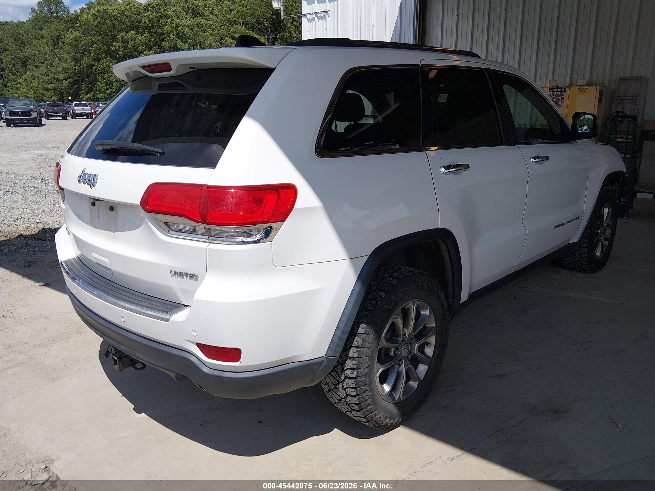 2015 Jeep Grand Cherokee Limited Белый vin: 1C4RJFBG5FC158567
