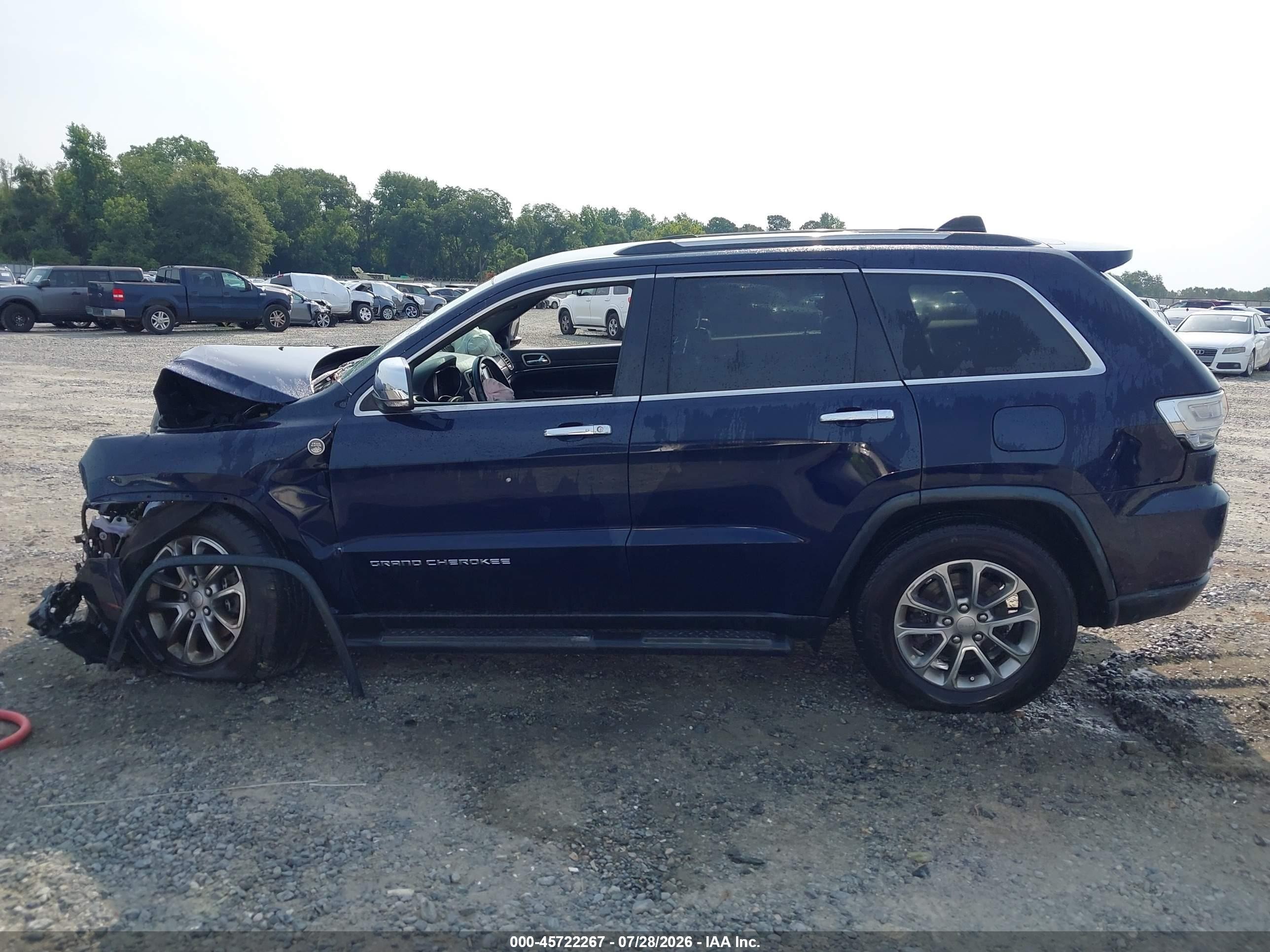 2015 Jeep Grand Cherokee Limited Blue vin: 1C4RJFBG5FC197983