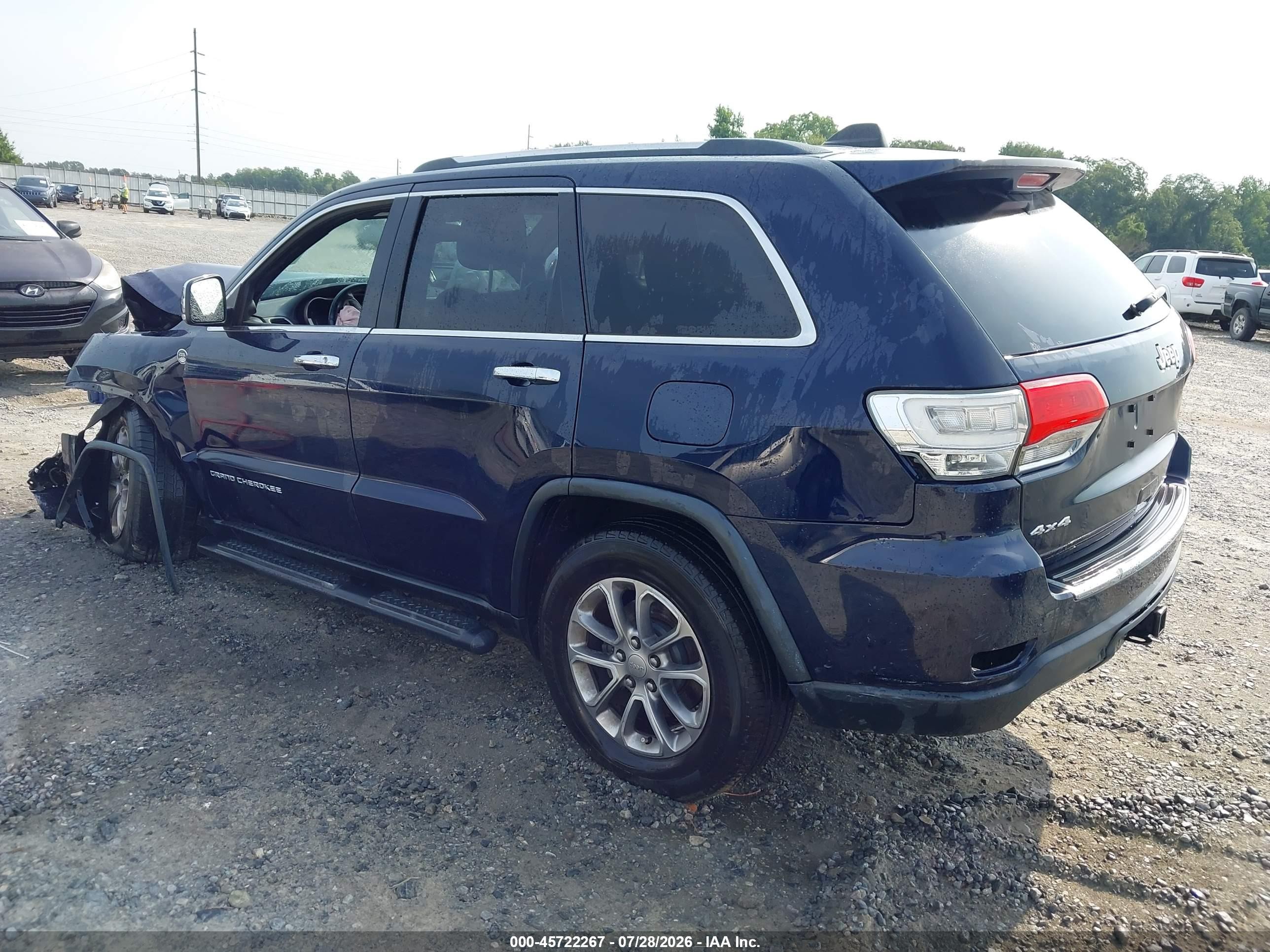 2015 Jeep Grand Cherokee Limited Blue vin: 1C4RJFBG5FC197983