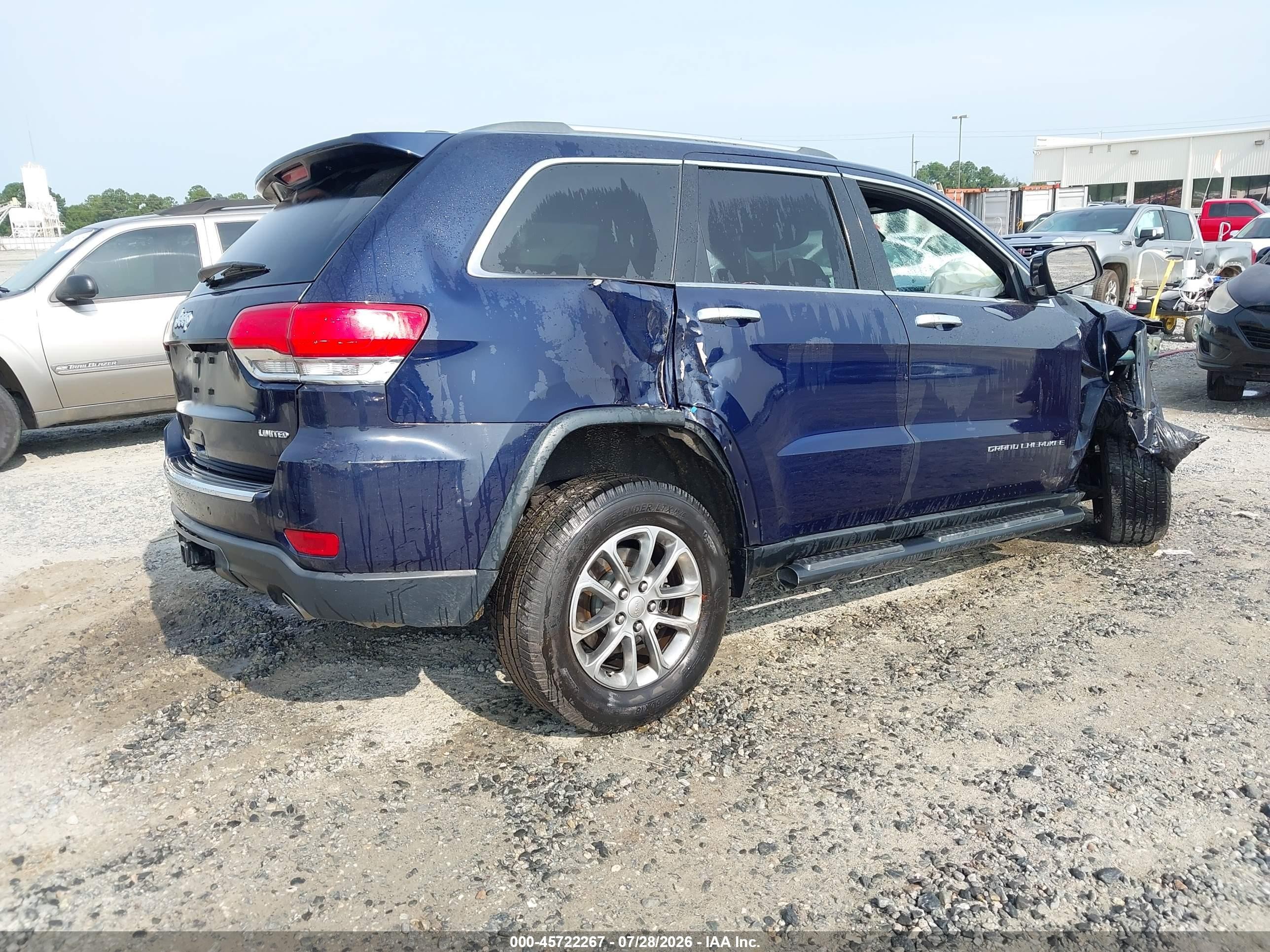 2015 Jeep Grand Cherokee Limited Blue vin: 1C4RJFBG5FC197983