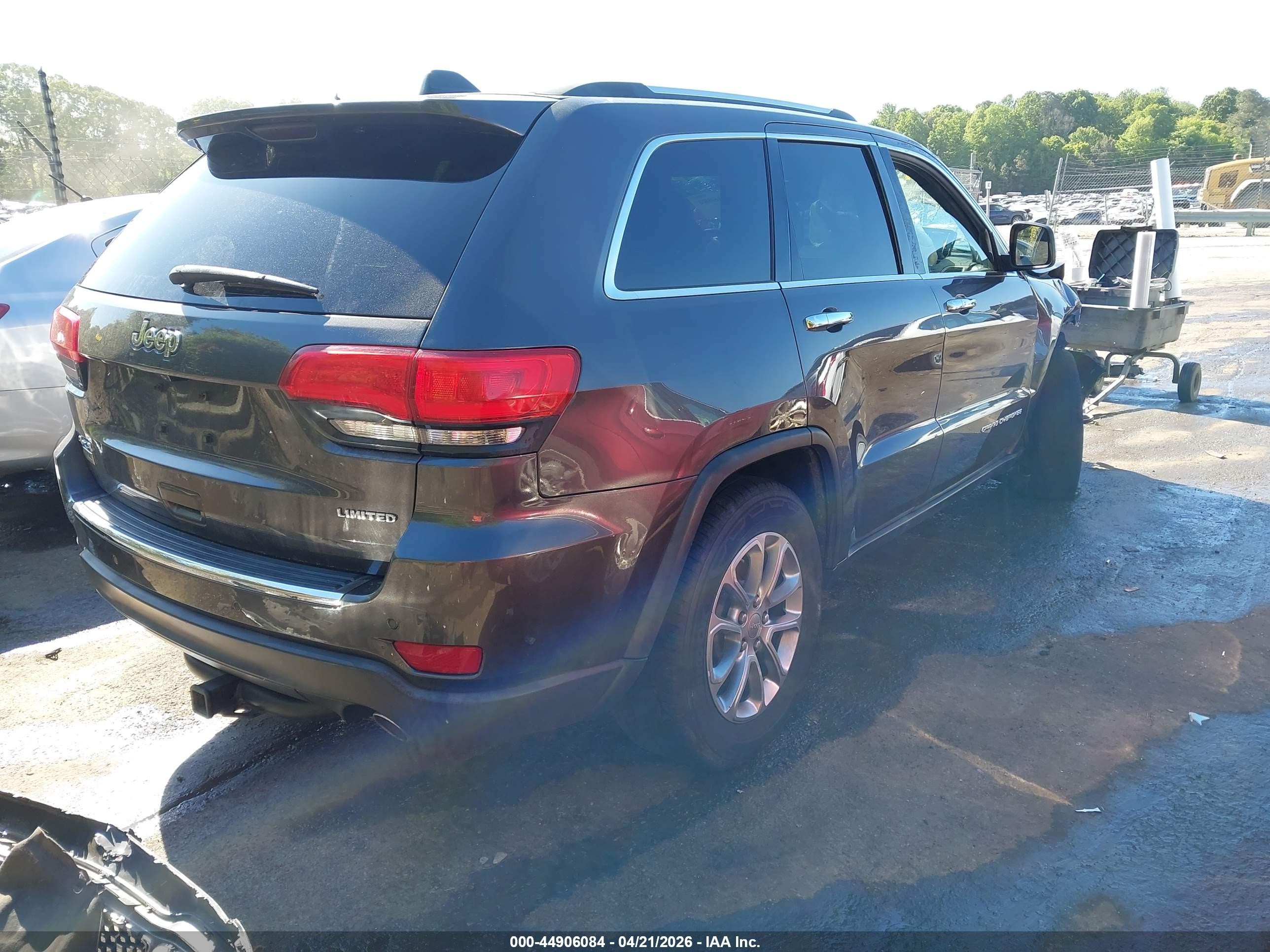 2015 Jeep Grand Cherokee Limited Black vin: 1C4RJFBG5FC205676
